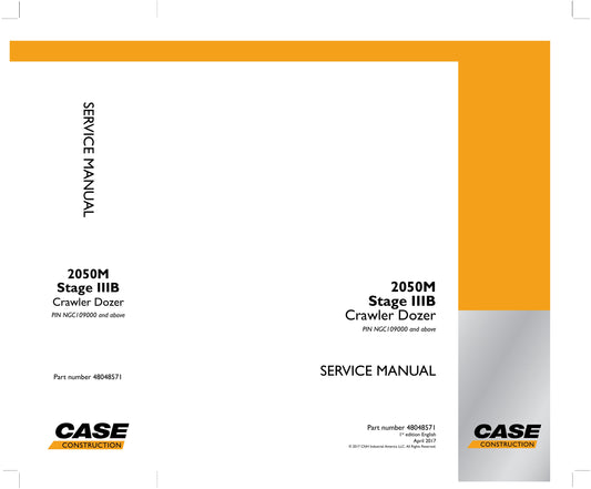 CASE 2050M Bulldozer Factory Workshop Service Manual 48048571