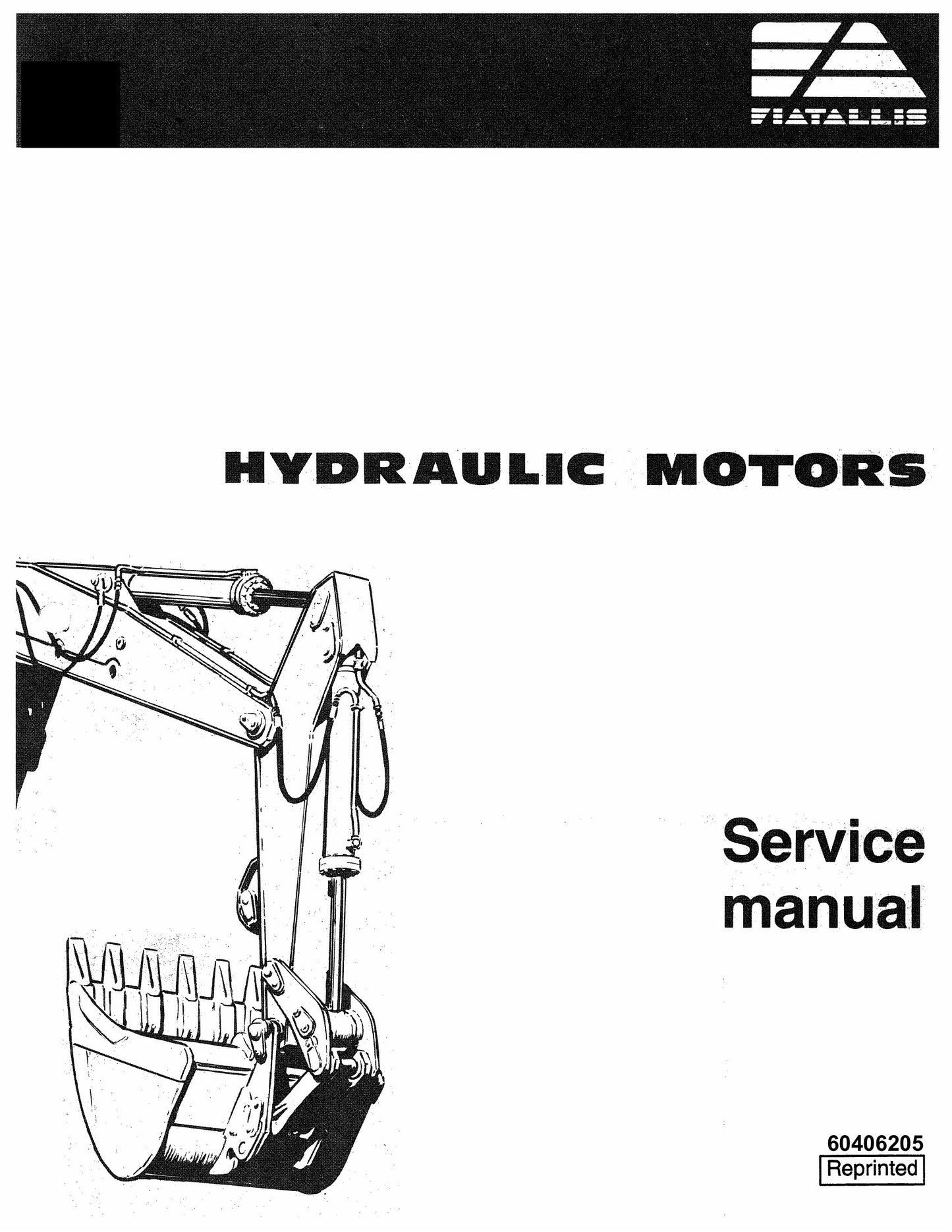 FIATALLIS FE12 FE14 FE16 FE18 FE20 FE24 FE28 FE40 FE12R FE18R Excavator Factory Workshop Service Manual 60406205