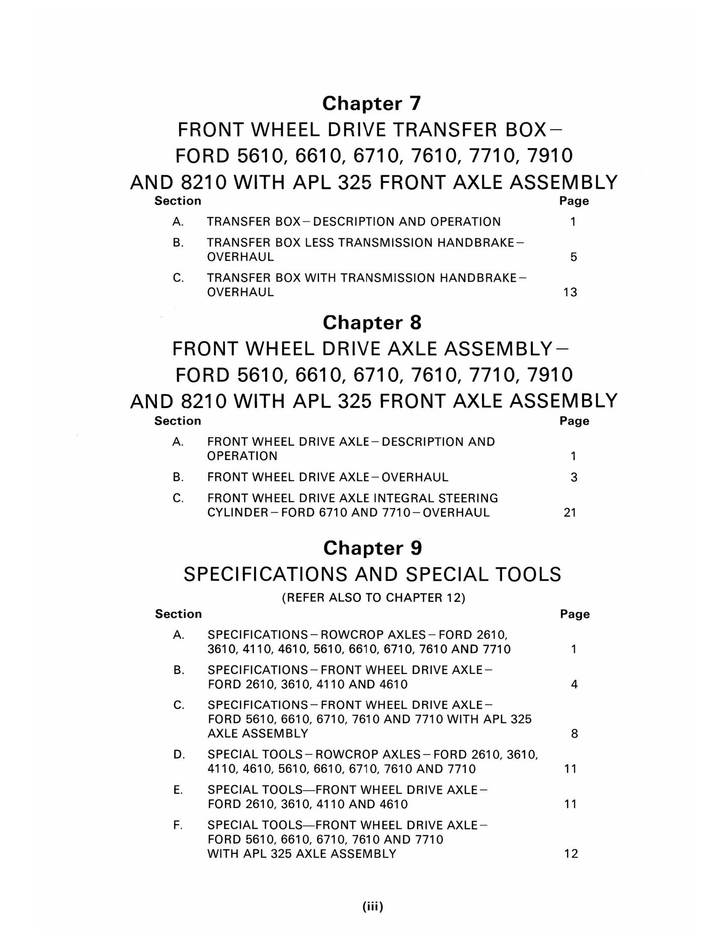 Ford 2610 3610 4110 4610 5610 6610 6710 7610 7710 7910 8210 Tractor Factory Workshop Service Manual