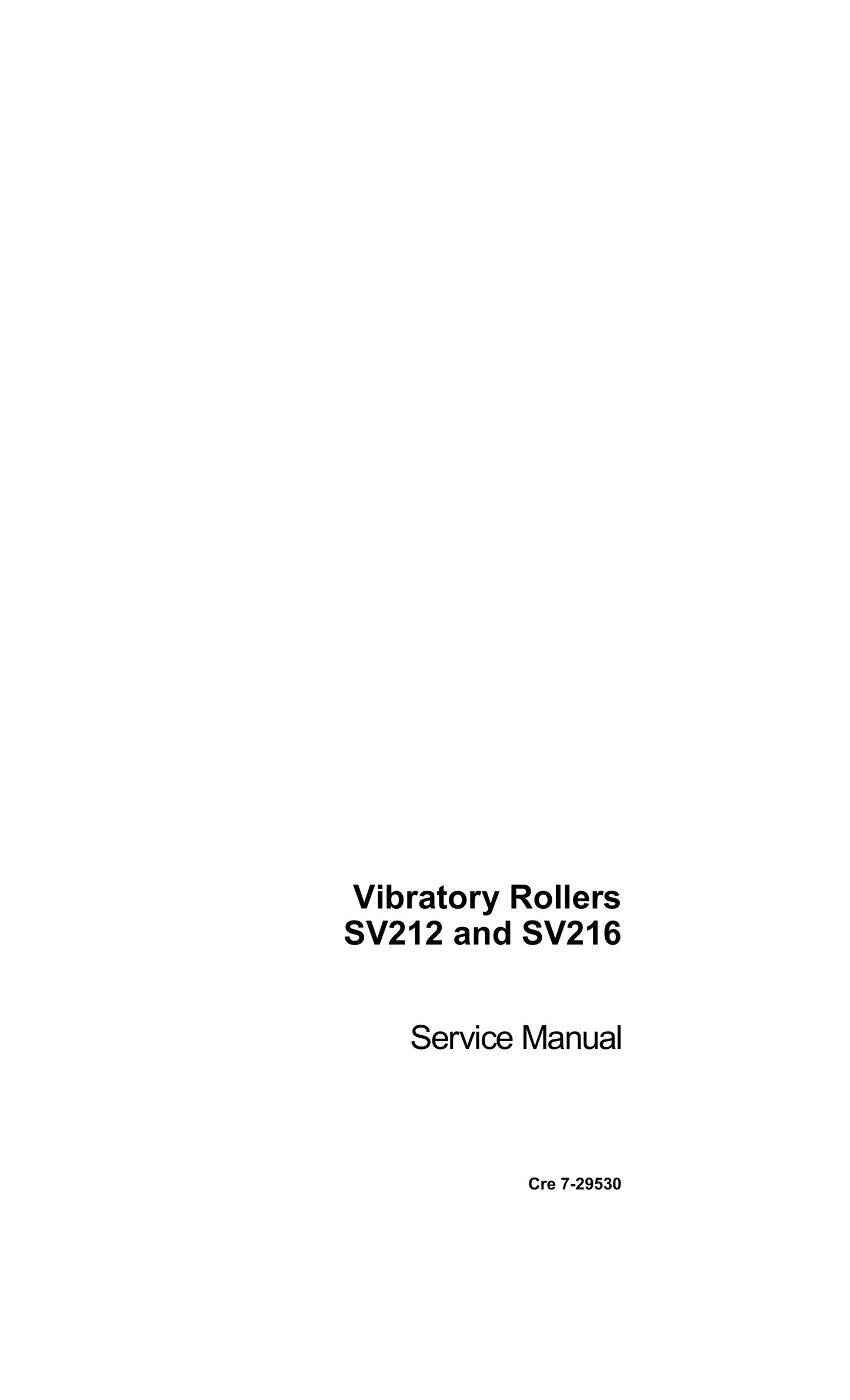 CASE SV212 SV216 Vibratory Roller Factory Workshop Service Manual Cre 7-29530