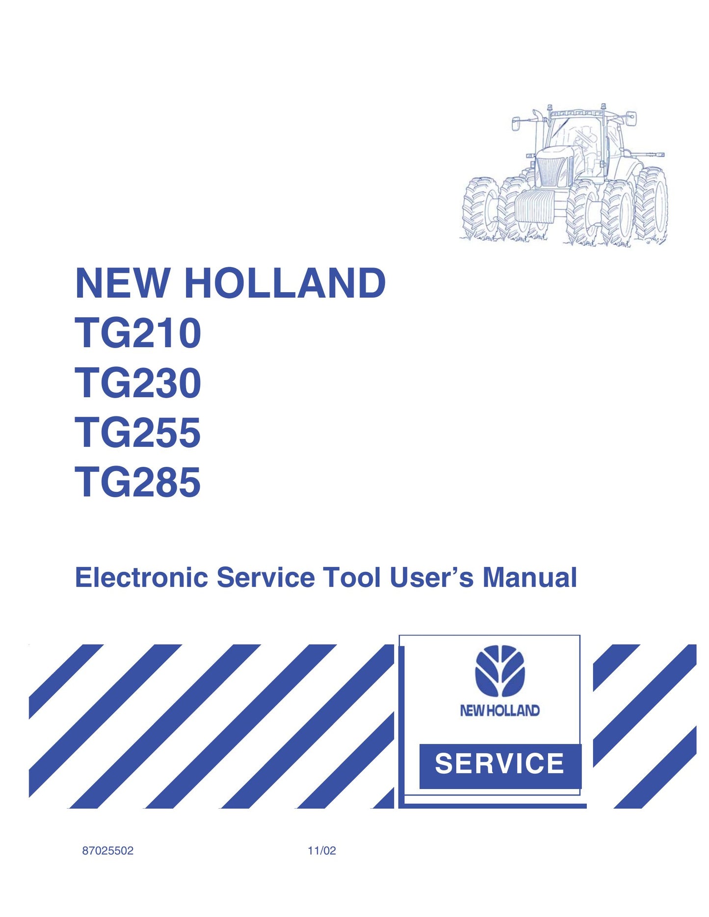 New Holland TG210 TG230 TG255 TG285 Tractor User’s Manual 87025502