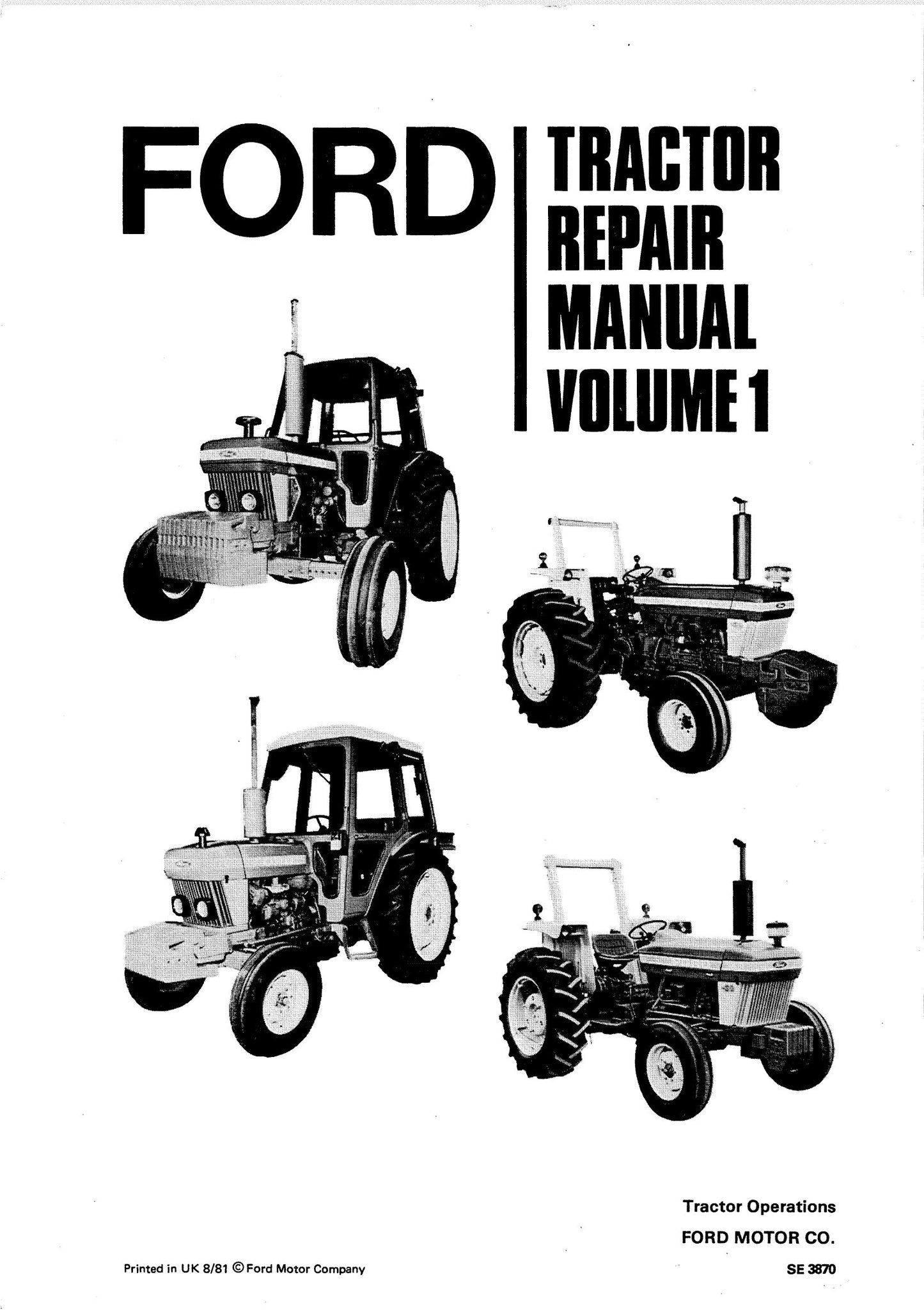 FORD 6710 7710 Tractor Factory Workshop Repair Manual SE 3870