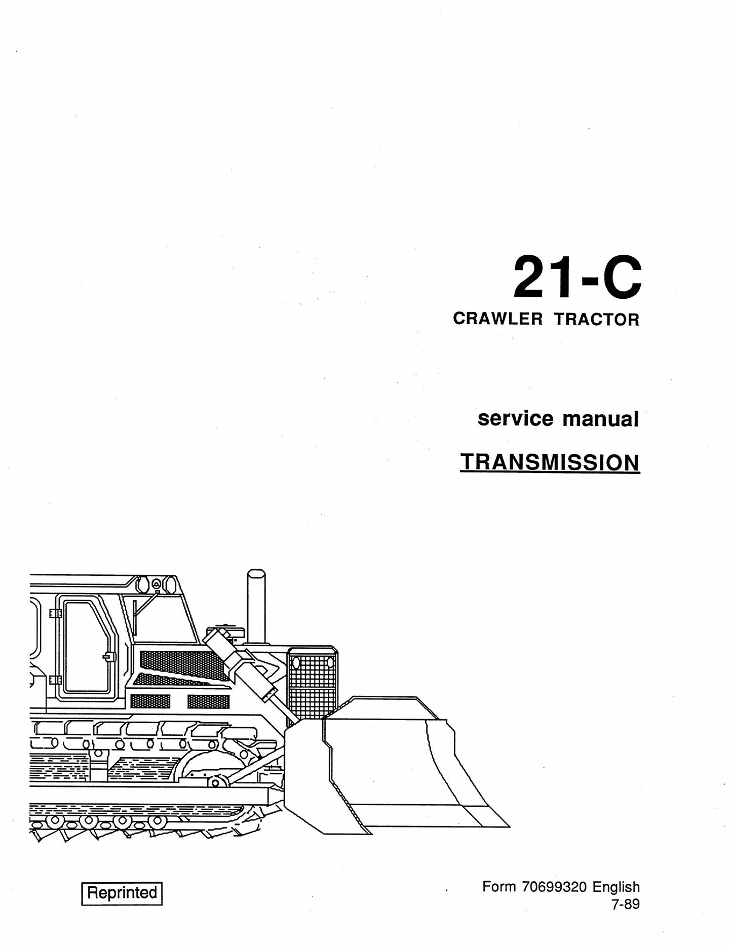 FIAT-ALLIS 21-C Crawler Tractor Factory Workshop Service Manual 70699320