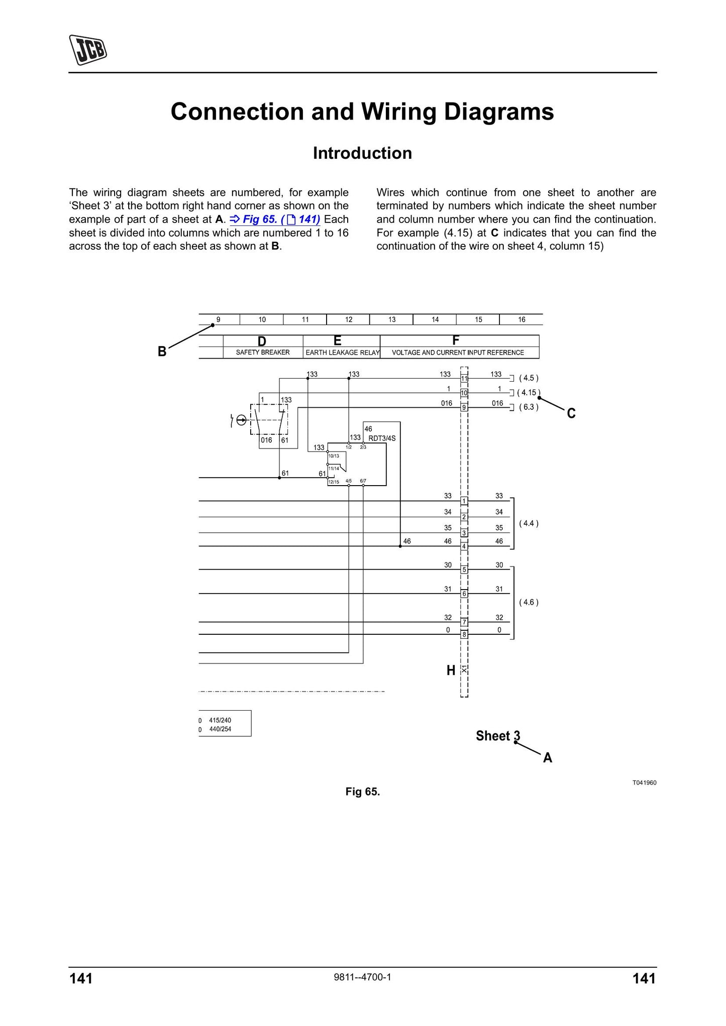 JCB CP1 CP2 Connection and Wiring Diagrams 9806-6750