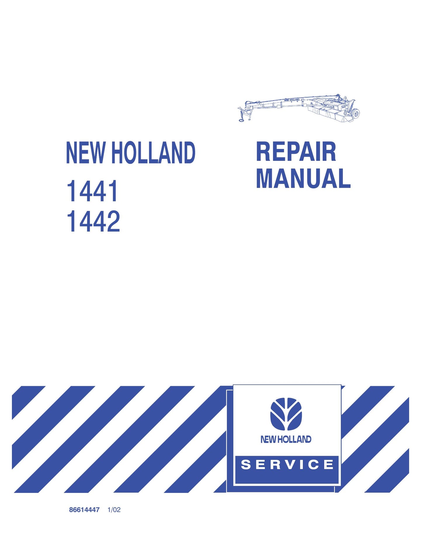 New Holland 1441 1442 Disc Mower-Conditioner Factory Workshop Repair Manual 86614447