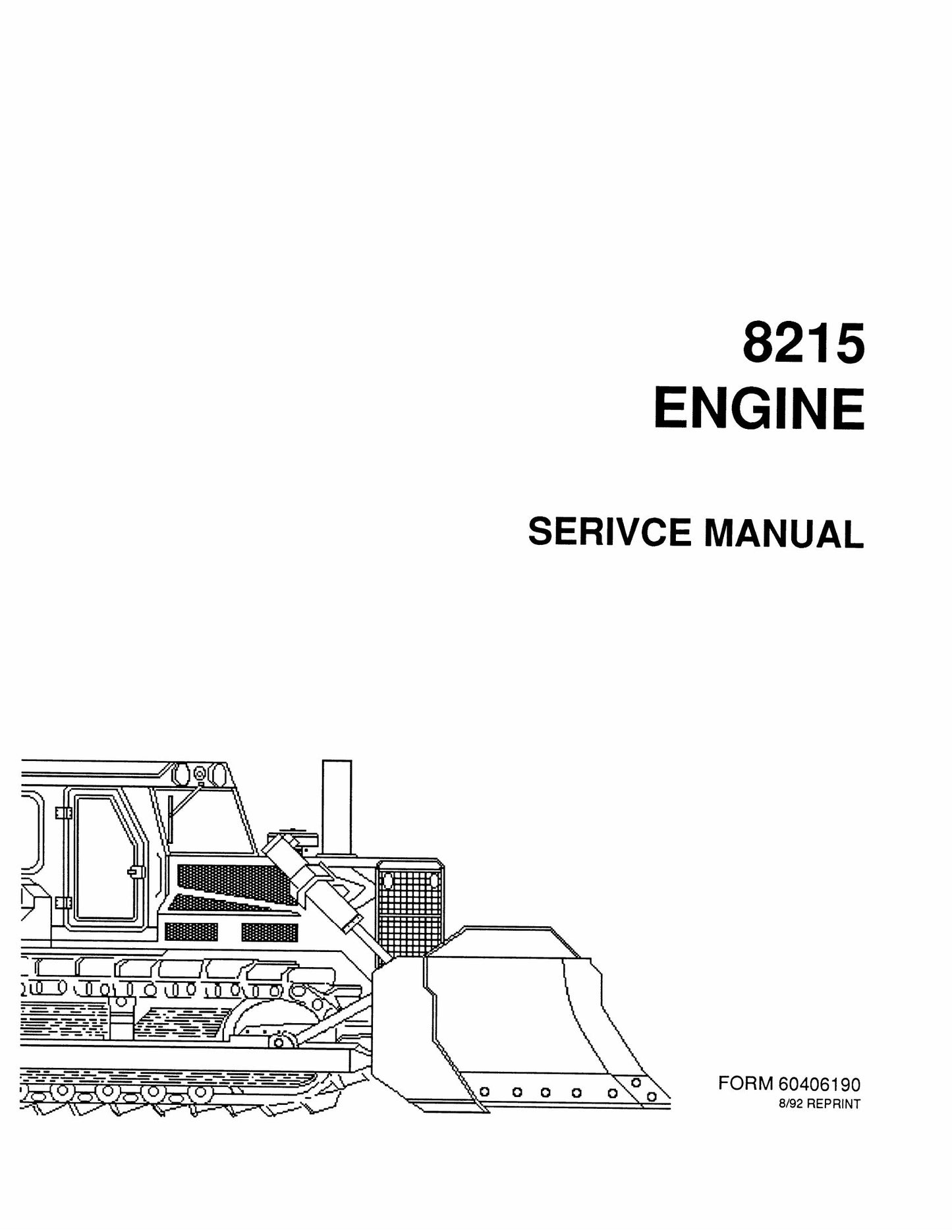 FIATALLIS FL20 FD20 FR20 Crawler Loader Wheel Loader Engine Factory Workshop Service Manual 8215