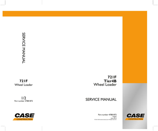CASE 721F XR 721F XT 721F ZBAR Wheel Loader Factory Workshop Service Manual 47881872