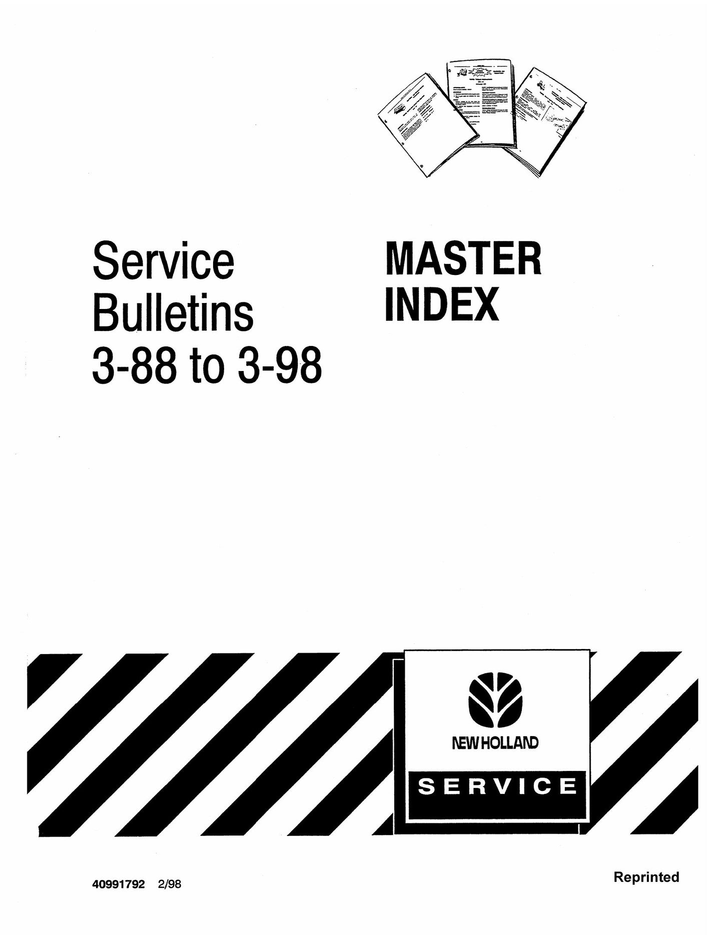 New Holland 1000 Series BOOMER Tractor Service Bulletin Index
