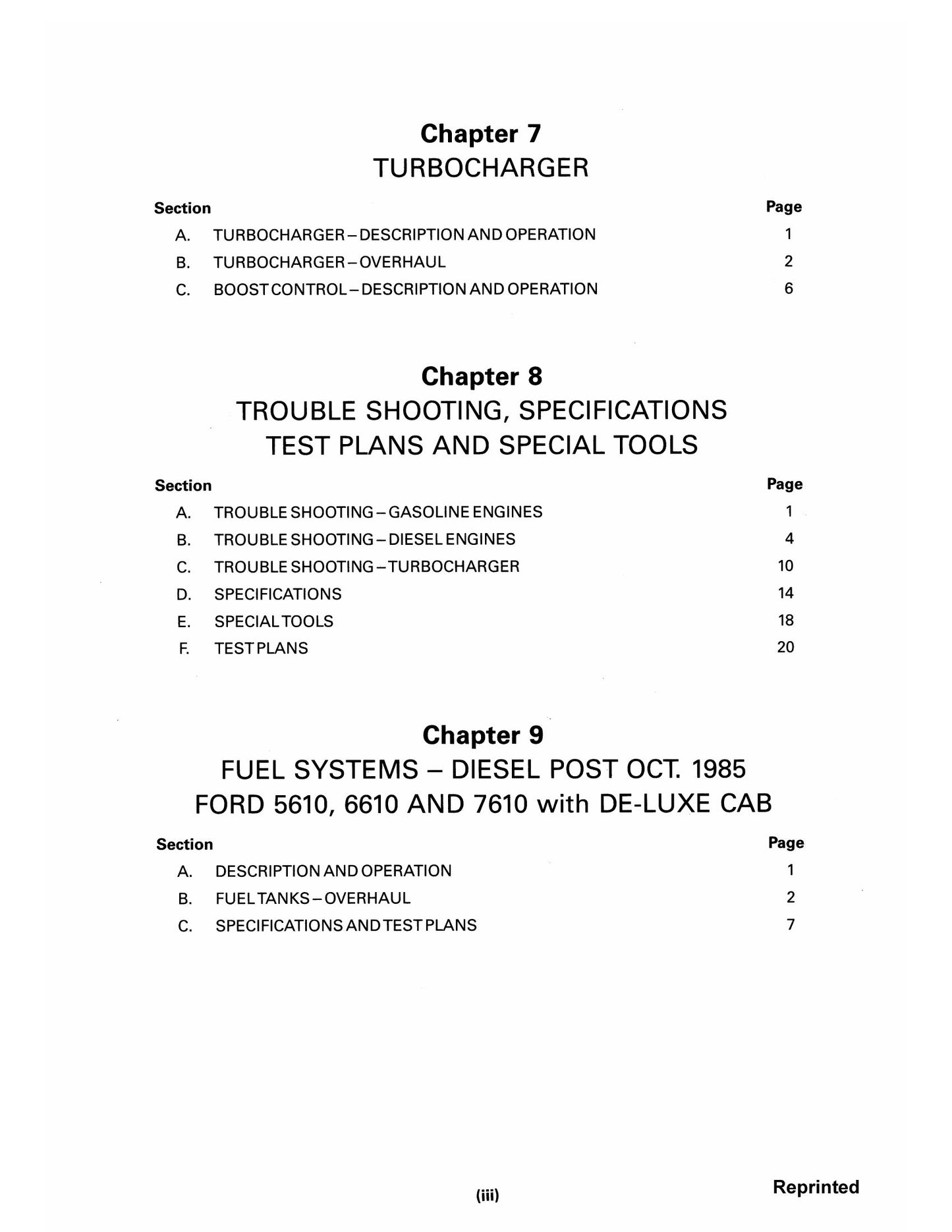 Ford 5610 6610 7610 Tractor Factory Workshop Service Manual