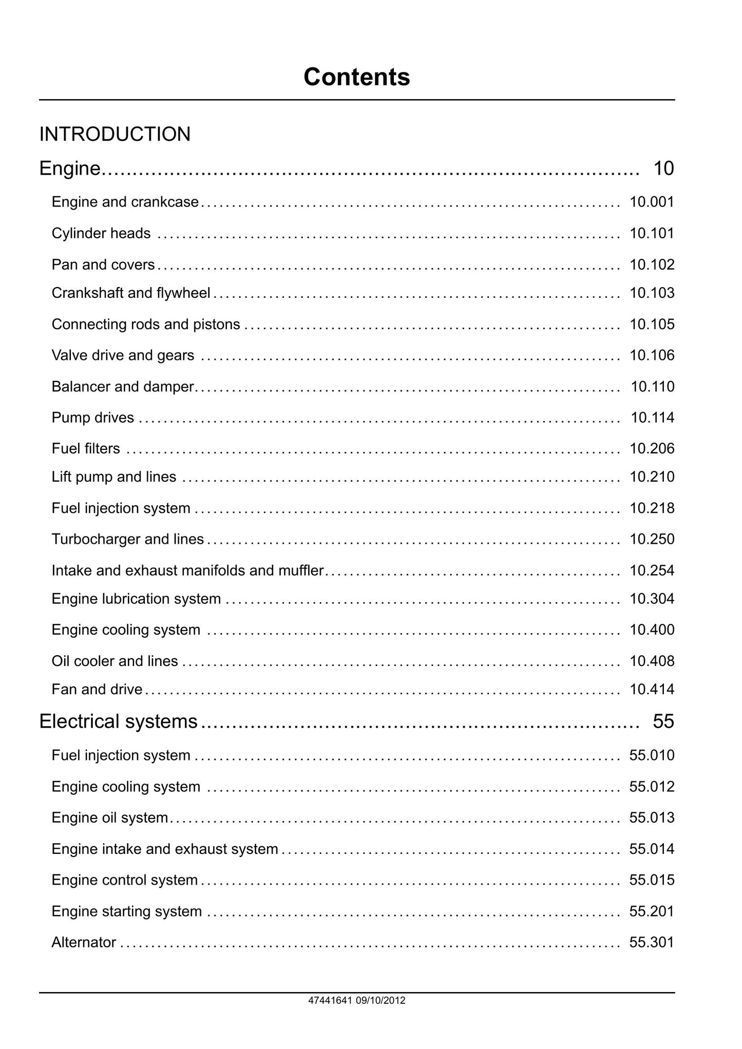 New Holland Engine Factory Workshop Service Manual 47441641