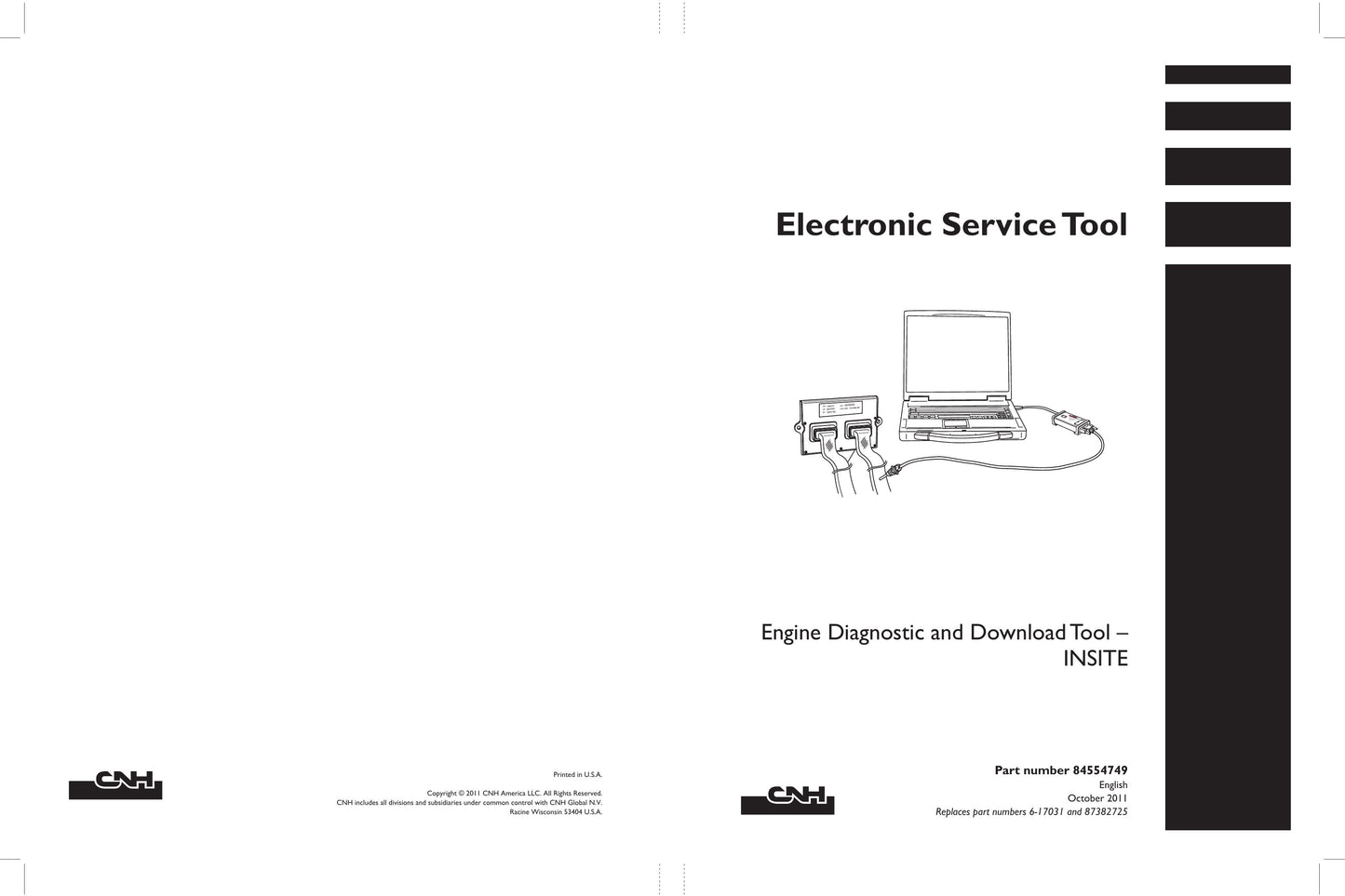 CNH INSITE Engine Diagnostic Tool Factory Workshop Service Manual 84554749