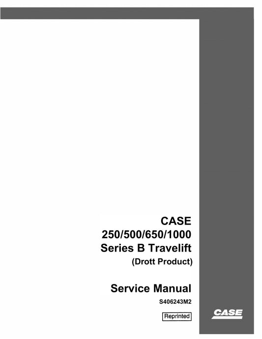 CASE 250 500 650 1000 Travelift Factory Workshop Service Manual S406243M2