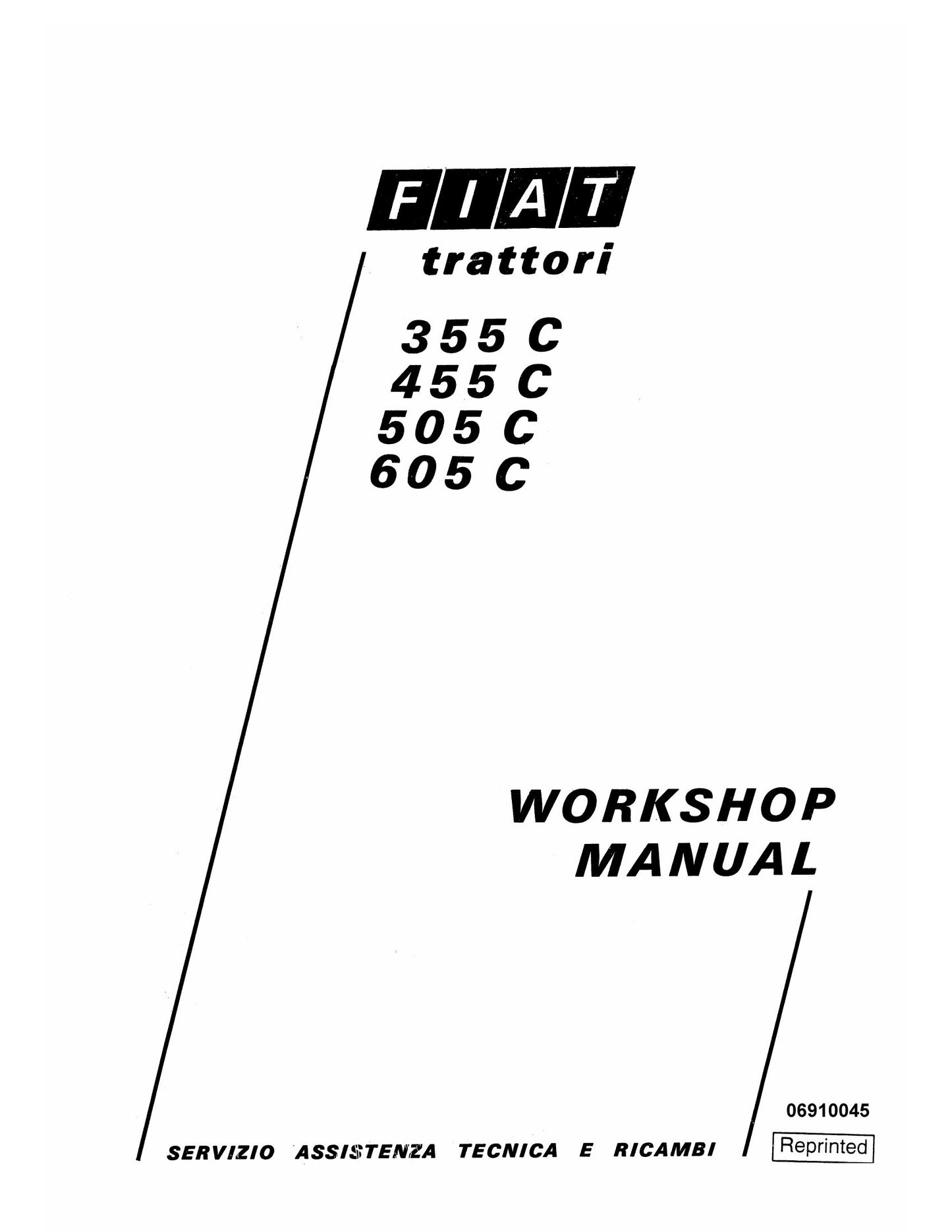 FIAT 355 C 455 C 505 C 605 C Crawler Tractor Workshop Manual