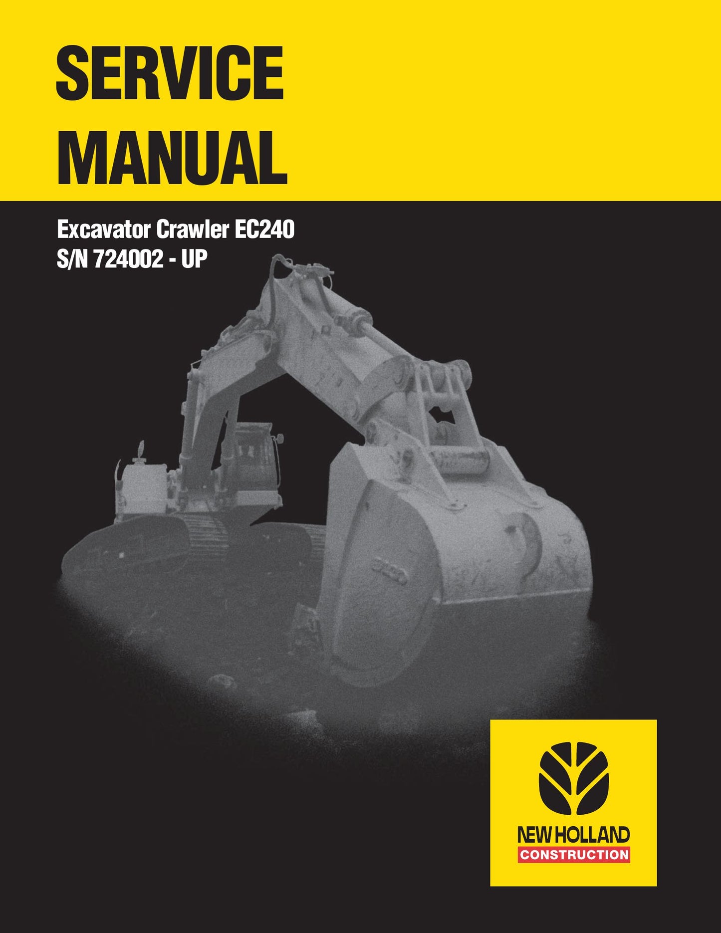 New Holland EC240 Crawler Excavator Factory Workshop Service Manual