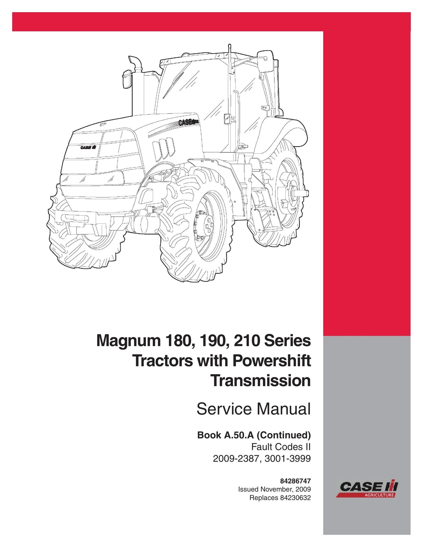 CASE Magnum 180 190 210 Tractor Factory Workshop Service Manual 84286747