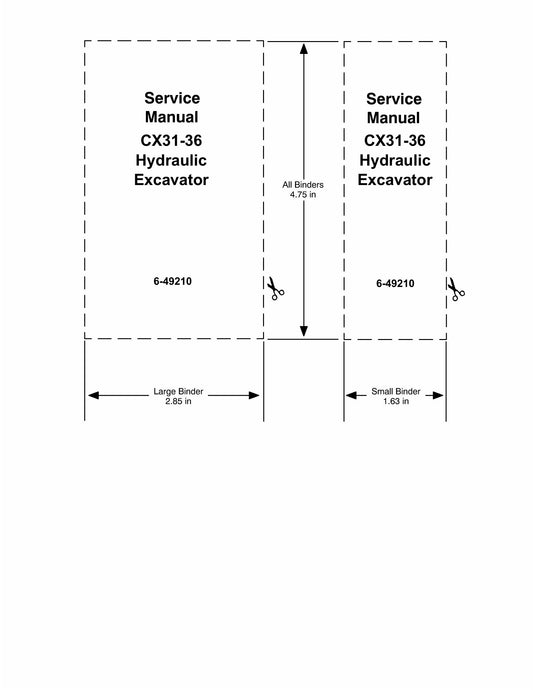 CASE CX31 CX36 Hydraulic Excavator Factory Workshop Service Manual S5PW0002E