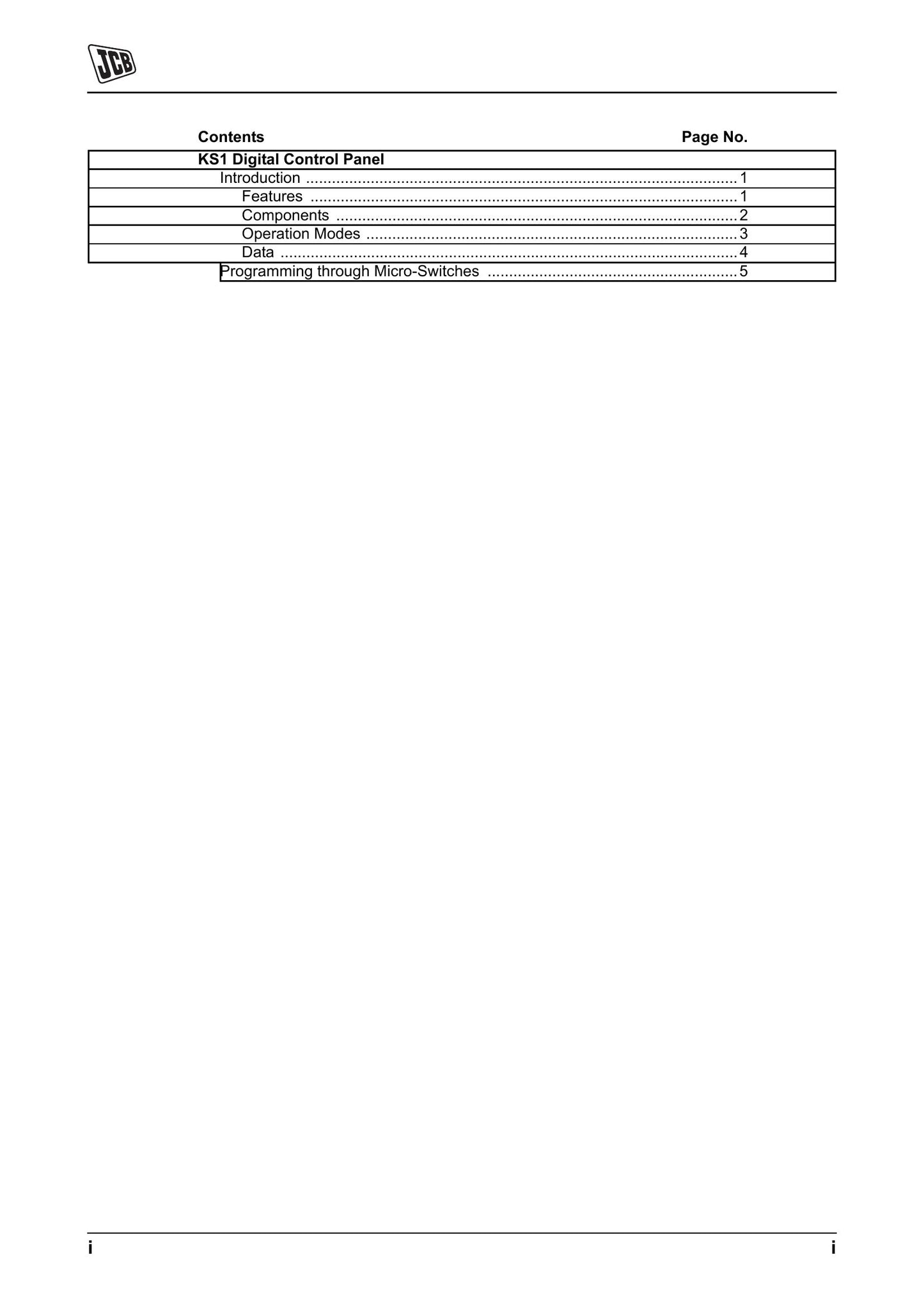 JCB KS1 Digital Control Panel Factory Workshop Operator Manual 9803-9980