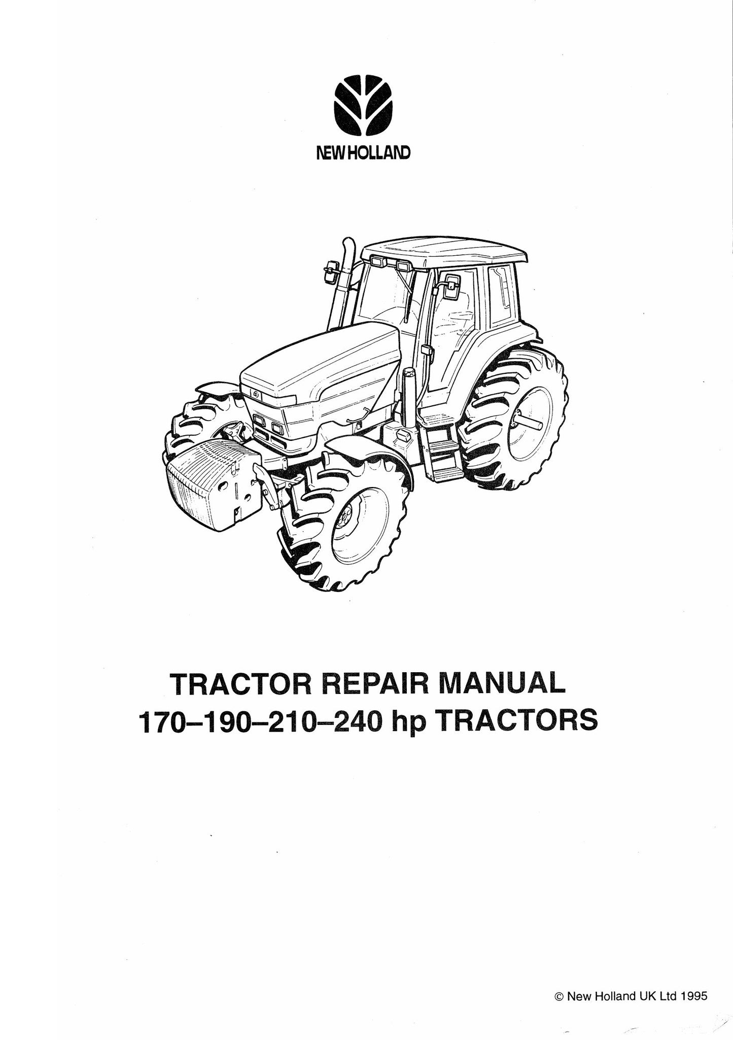 New Holland 170 190 210 240 Tractor Factory Workshop Repair Manual