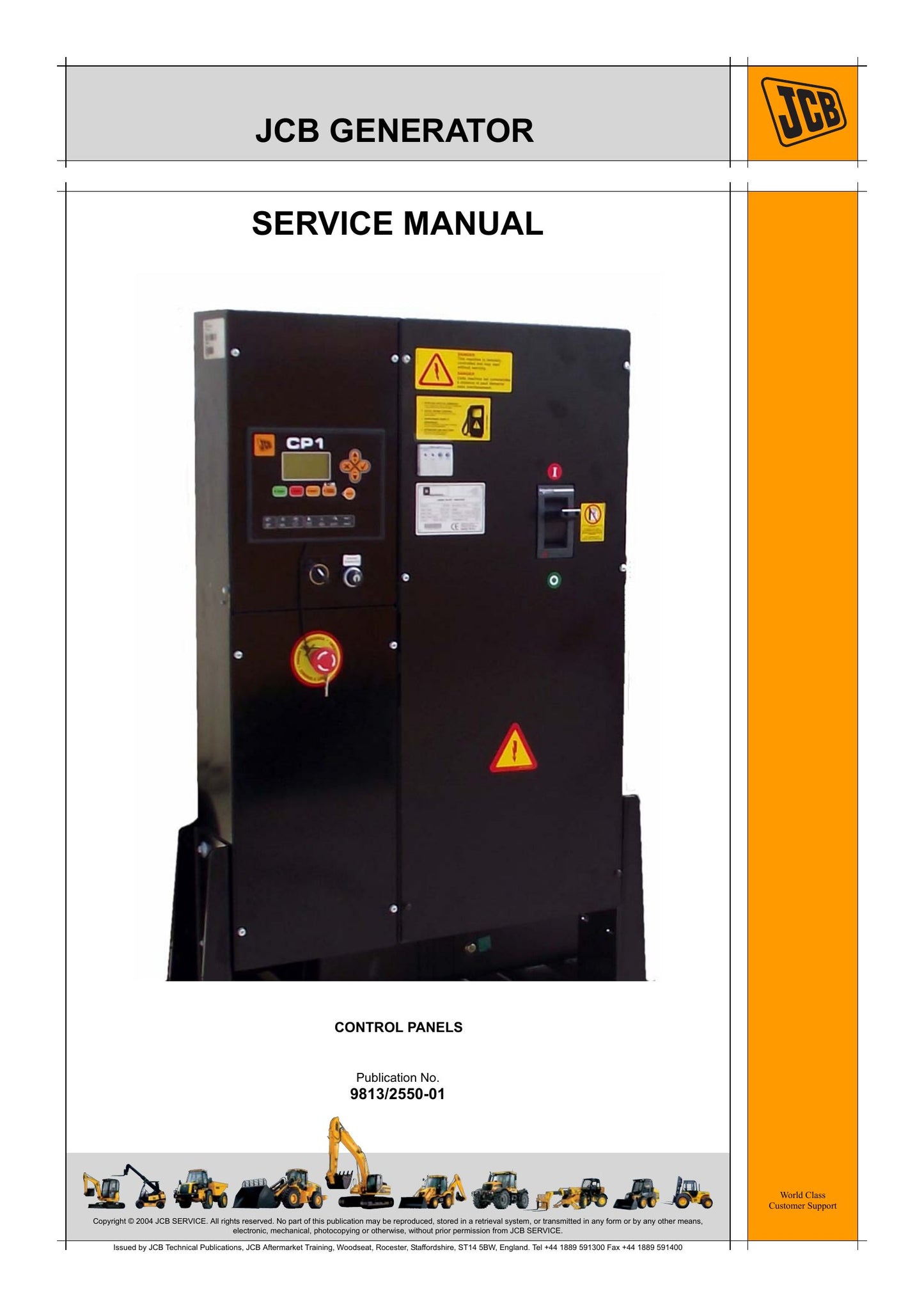 JCB Generator Factory Workshop Service Manual 9813/2550-01