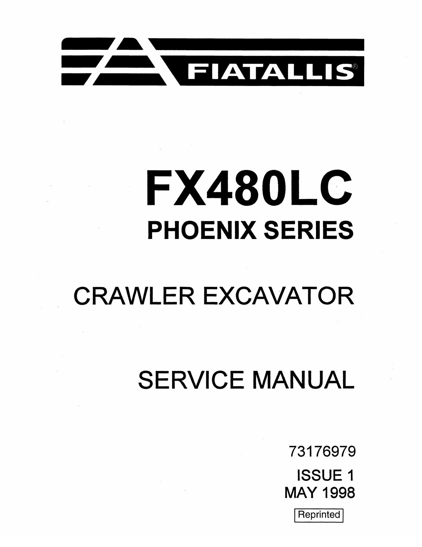 FIATALLIS FX480LC Crawler Excavator Factory Workshop Service Manual 73176979