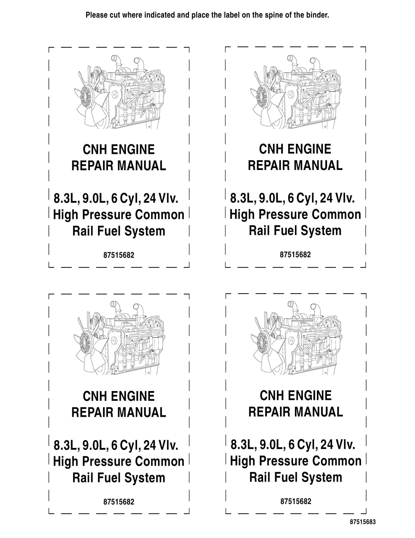 New Holland TG215 TG245 TG275 TG305 TJ280 TJ330 Tractor Engine Factory Workshop Repair Manual 87515682