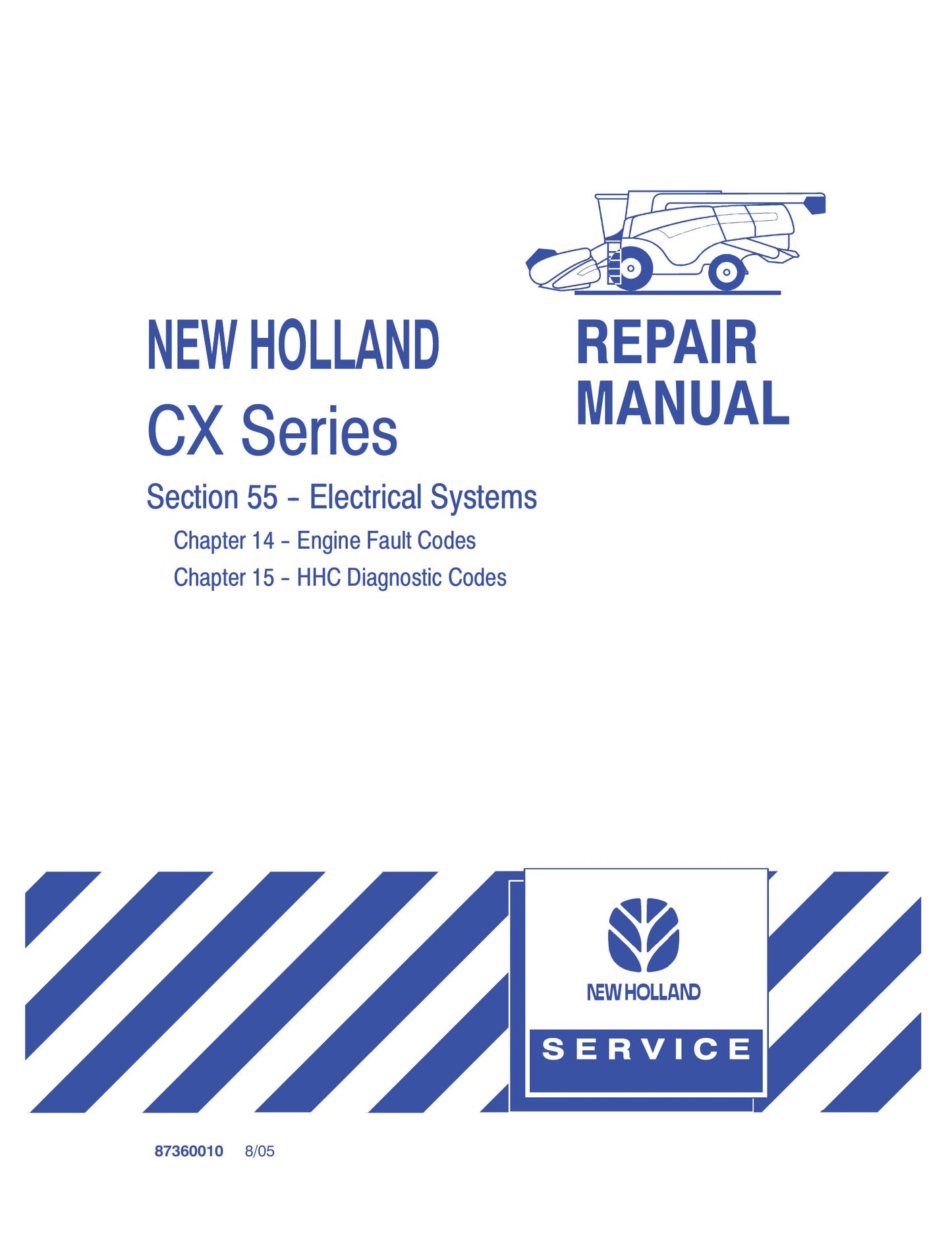 New Holland CX840 CX860 CX880 Combine Factory Workshop Repair Manual