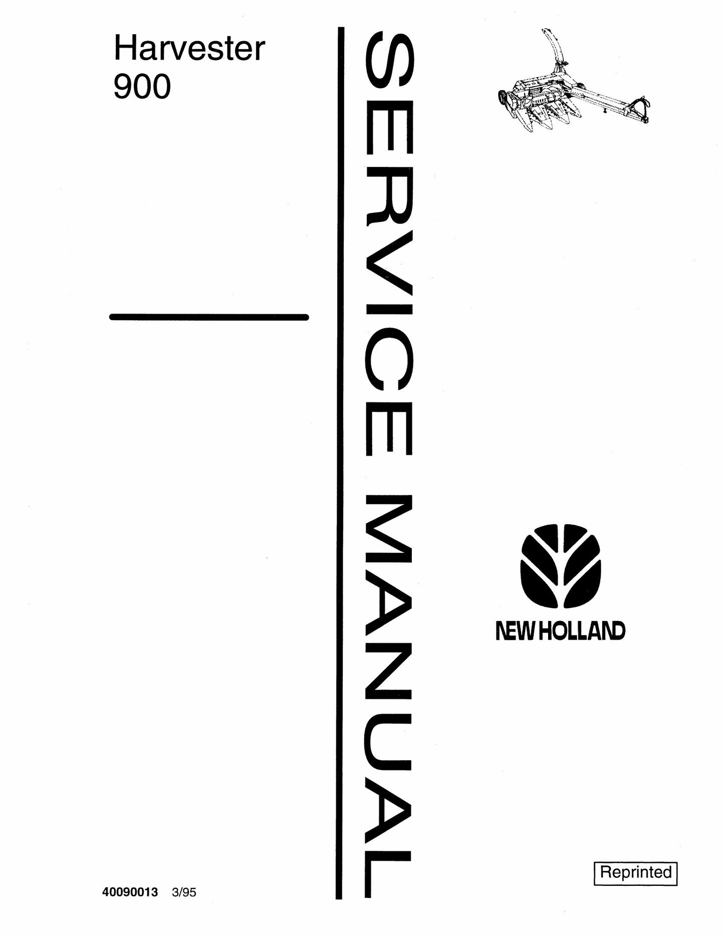 New Holland 900 Harvester Factory Workshop Service Manual 40090013