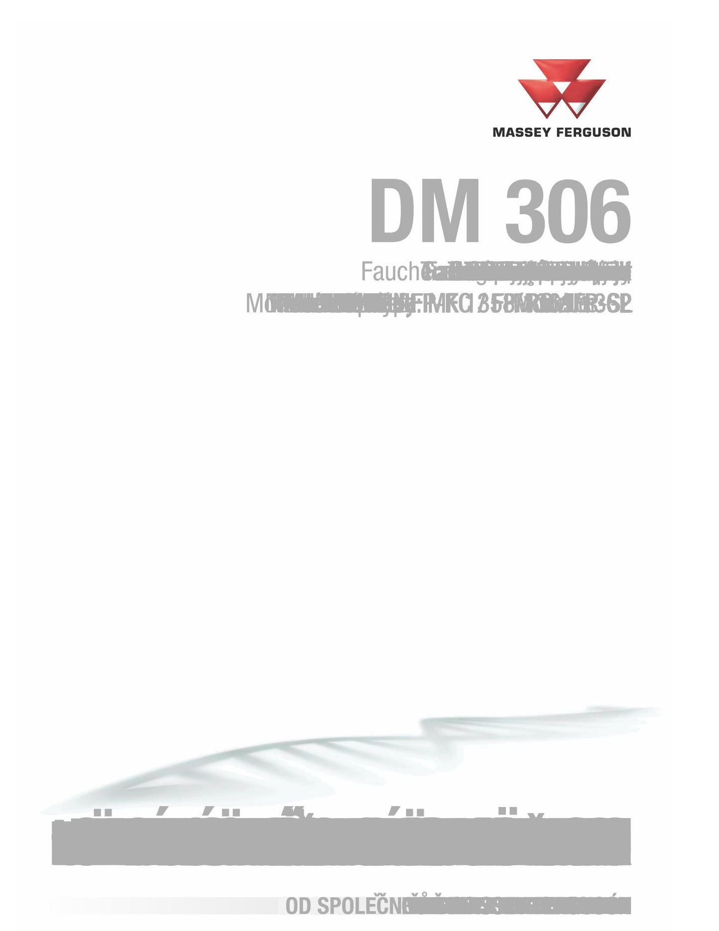 MASSEY FERGUSON DM 306 Mower Factory Workshop Parts Catalog