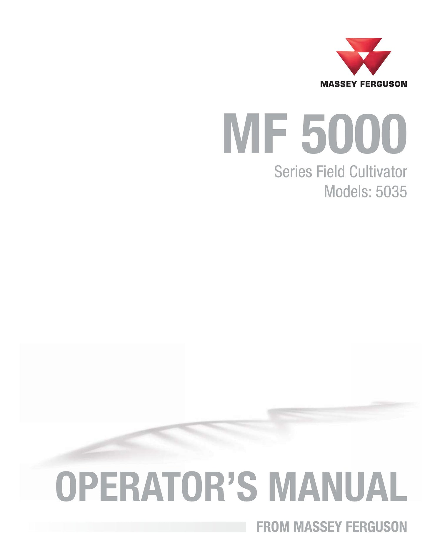 MASSEY FERGUSON 5035 Field Cultivator Factory Workshop Operator Manual (EN)