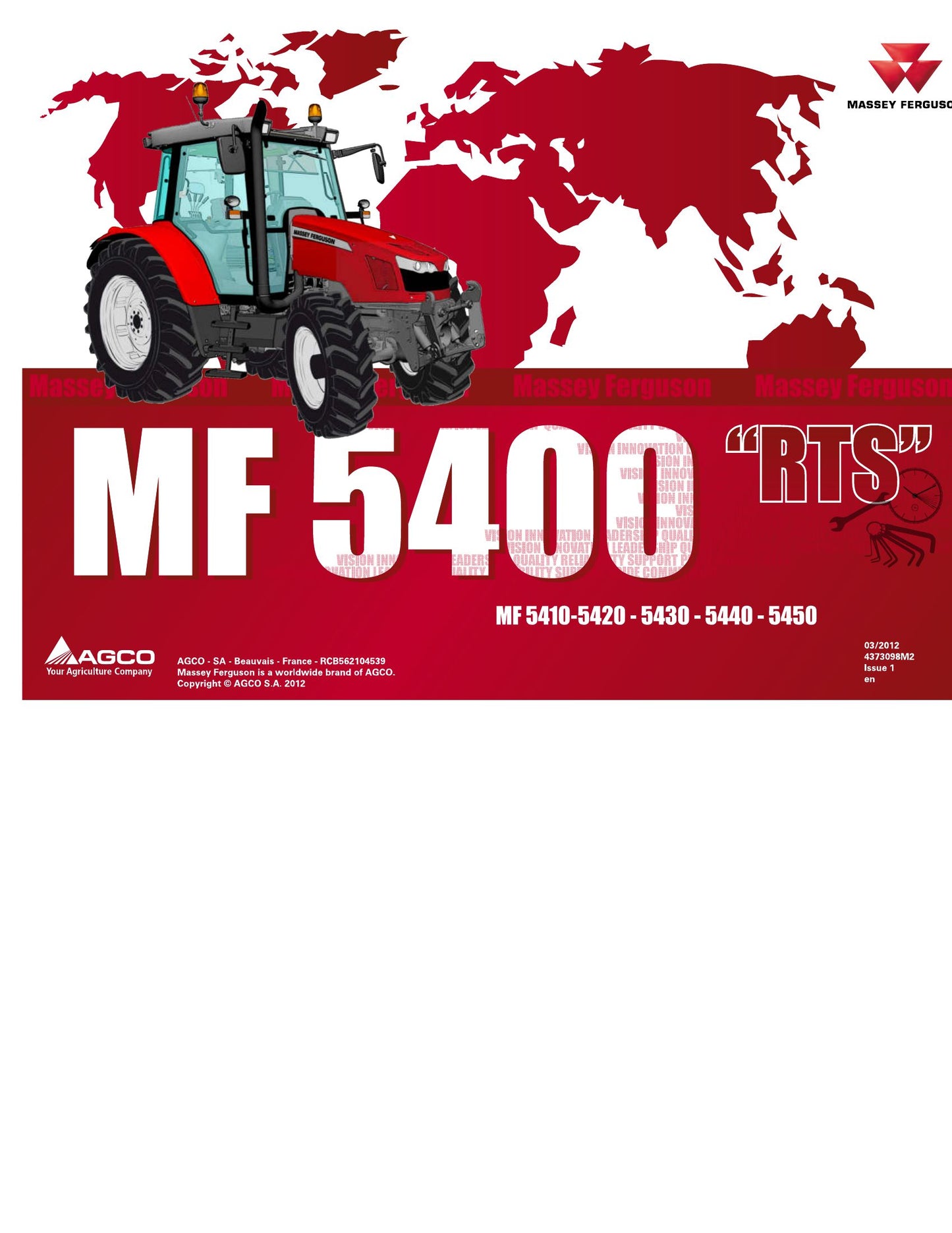 MASSEY FERGUSON MF 5410 5420 5430 5440 5450 Tractor Factory Workshop Parts Catalog