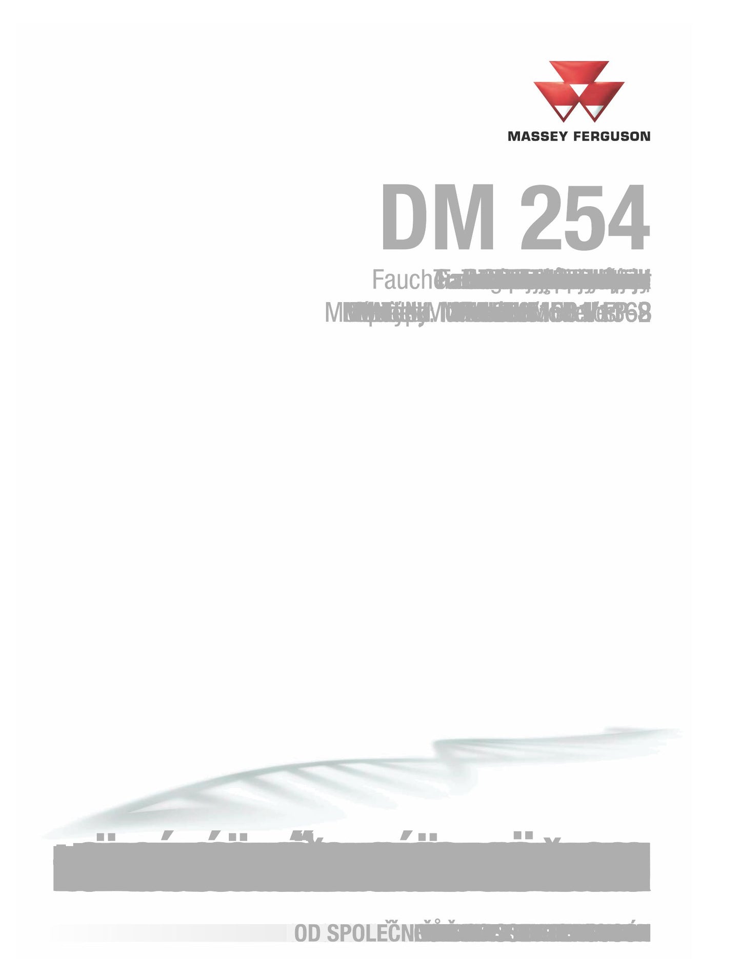 MASSEY FERGUSON DM 254 Mower Factory Workshop Parts Catalog