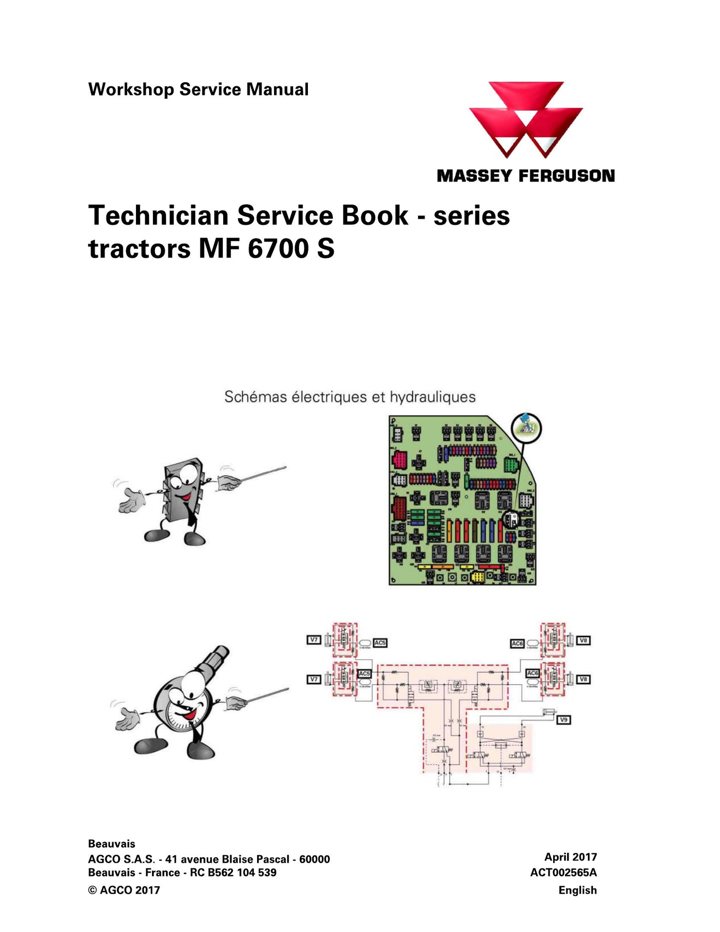 MASSEY FERGUSON 6700 S Tractor Factory Workshop Service Manual ACT002565A