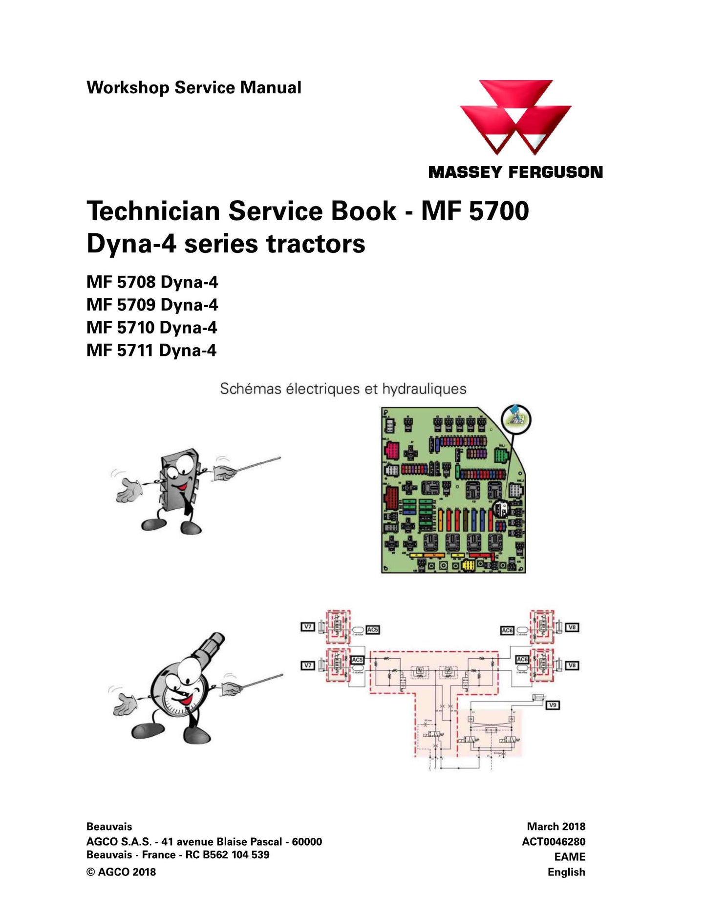 MASSEY FERGUSON MF 5700 MF 5708 MF 5709 MF 5710 MF 5711 Tractor Factory Workshop Service Manual ACT0046280