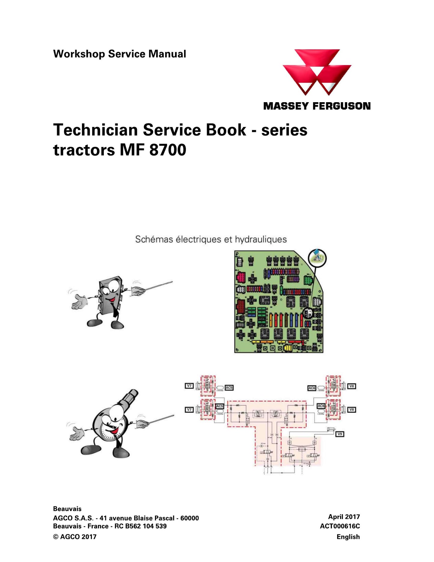 MASSEY FERGUSON 8700 Tractor Factory Workshop Service Manual