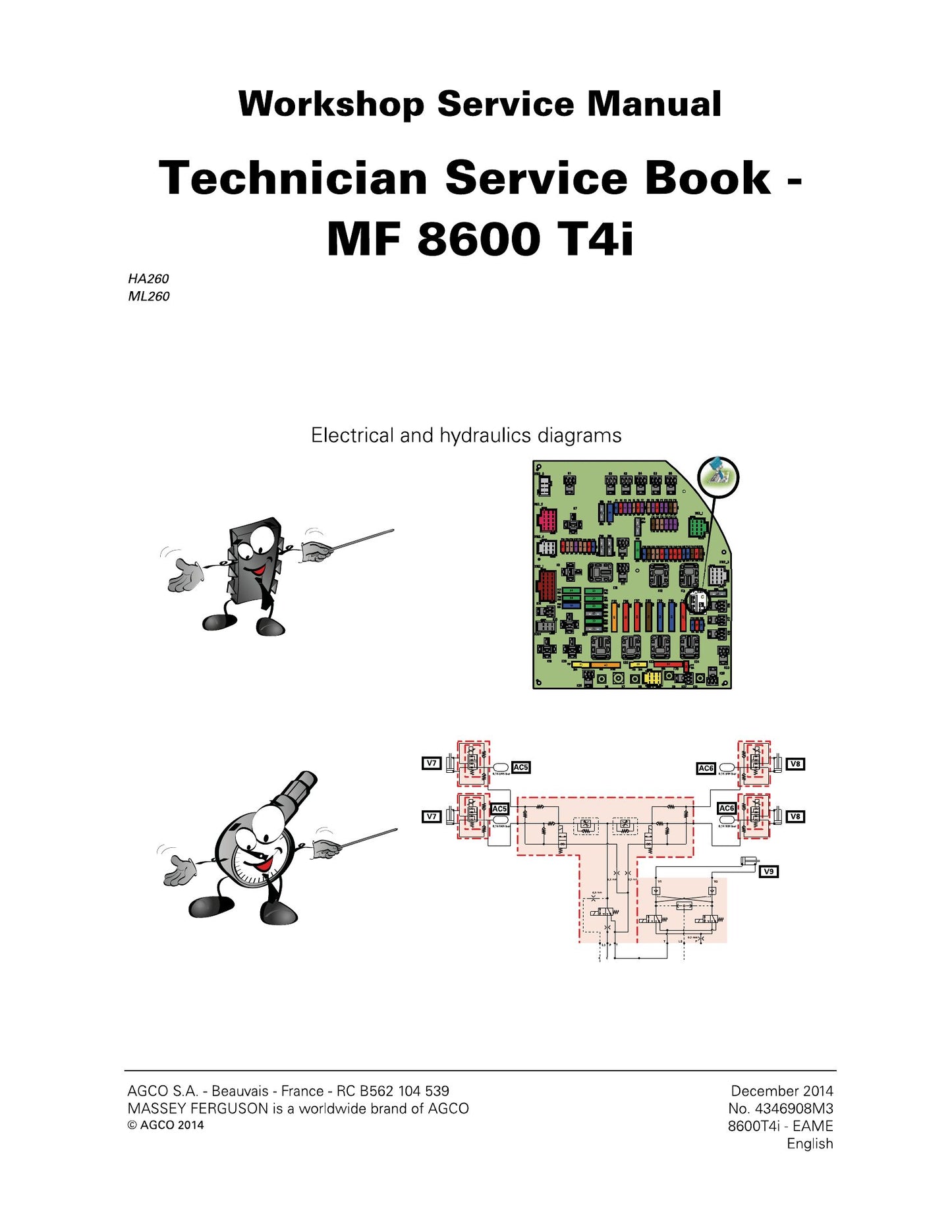 MASSEY FERGUSON MF 8600 T4i Tractor Factory Workshop Service Manual