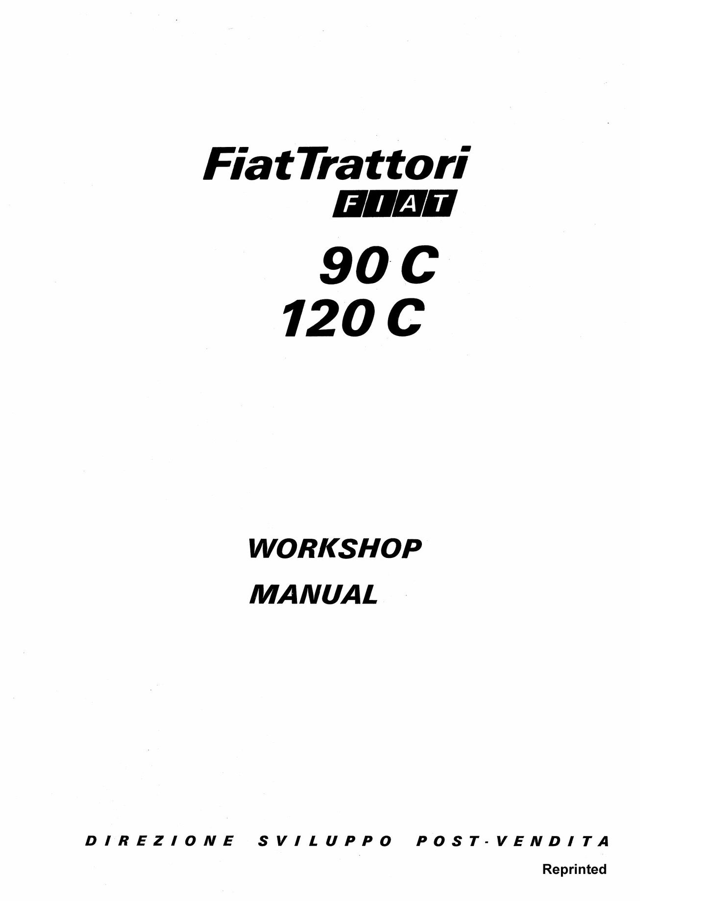 Fiat 90 C 120 C Bulldozer Workshop Manual 603.54.180