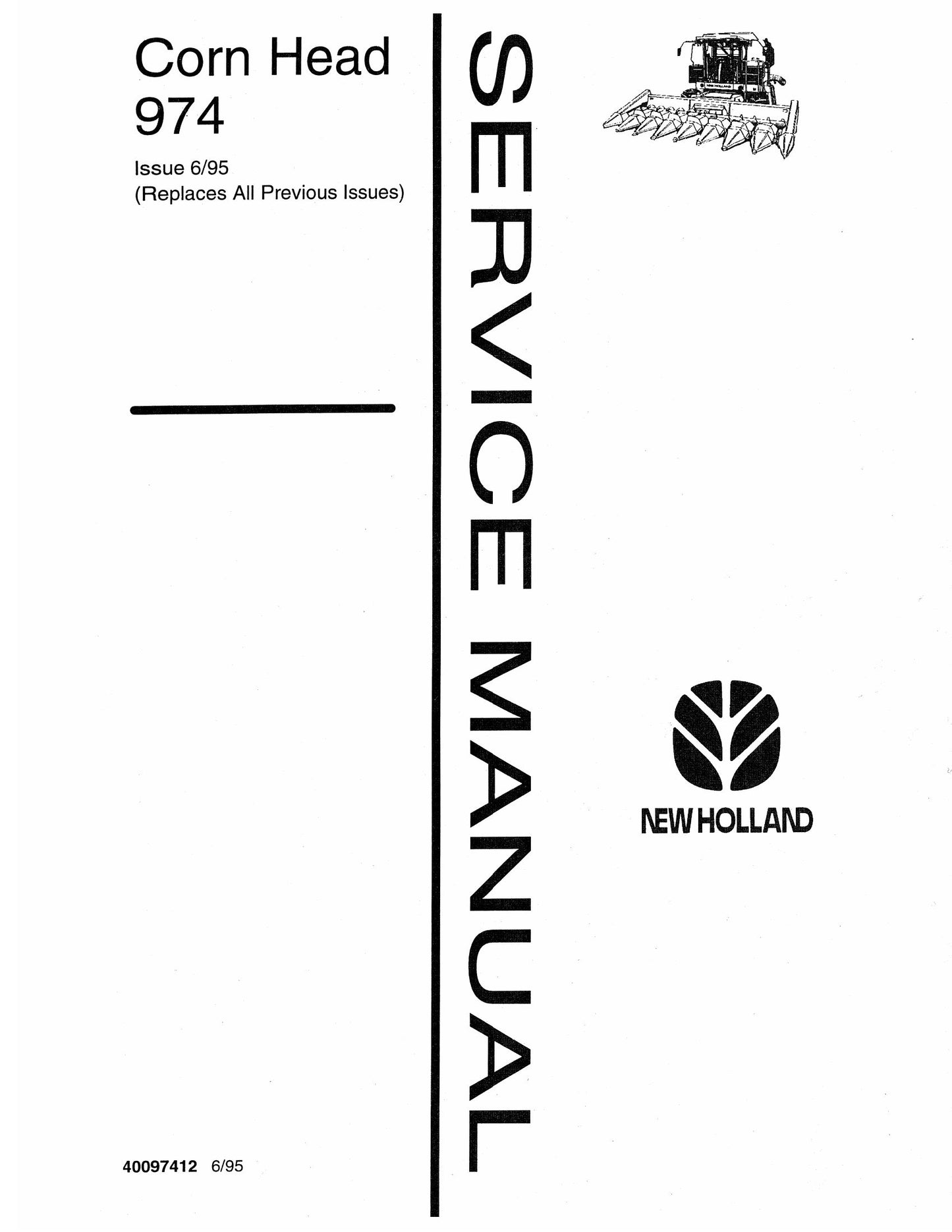 New Holland 974 Corn Head Factory Workshop Service Manual