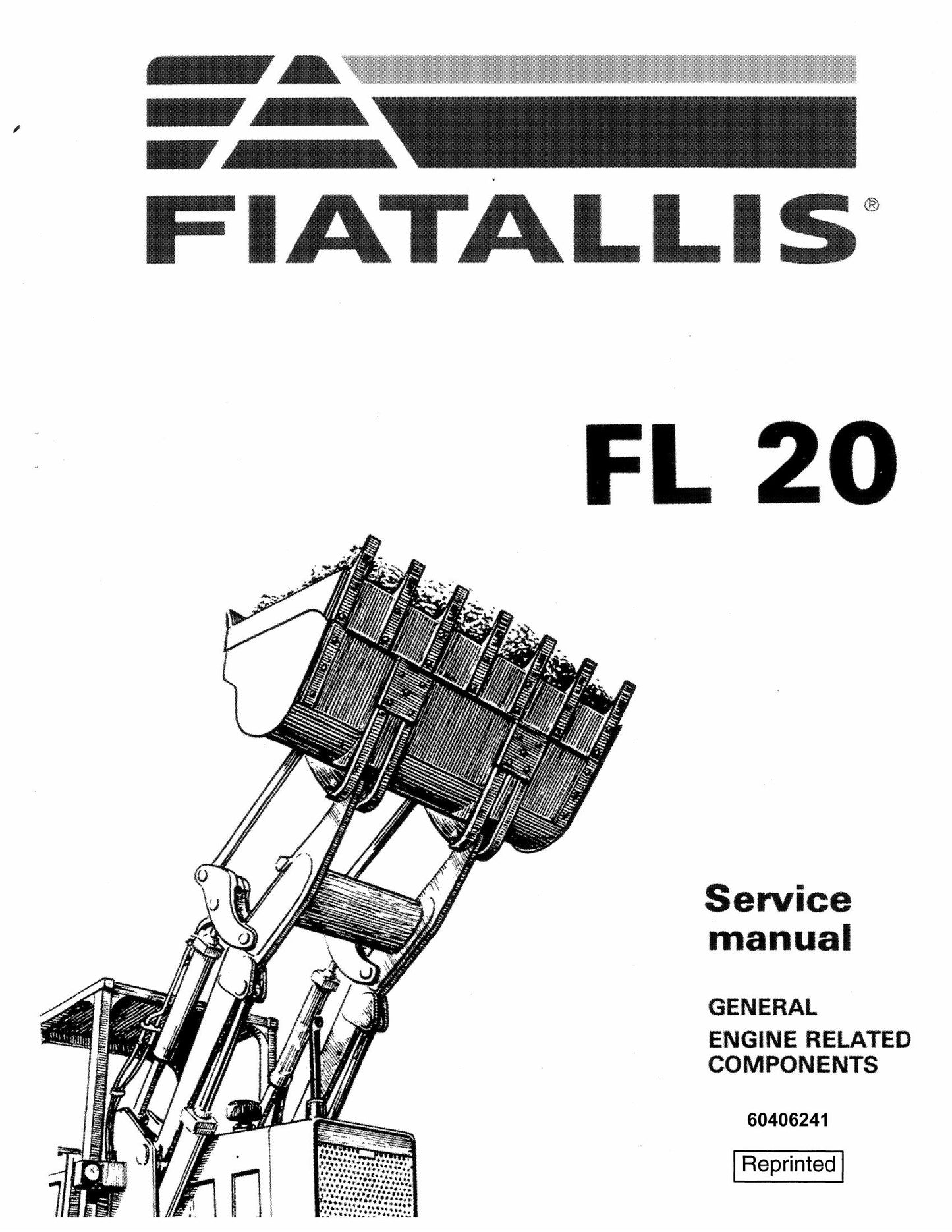 FIAT-ALLIS FL20 Crawler Loader Factory Workshop Service Manual 60406241