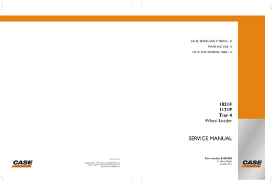 CASE 1021F 1121F 21F Wheel Loader Factory Workshop Service Manual 84555580