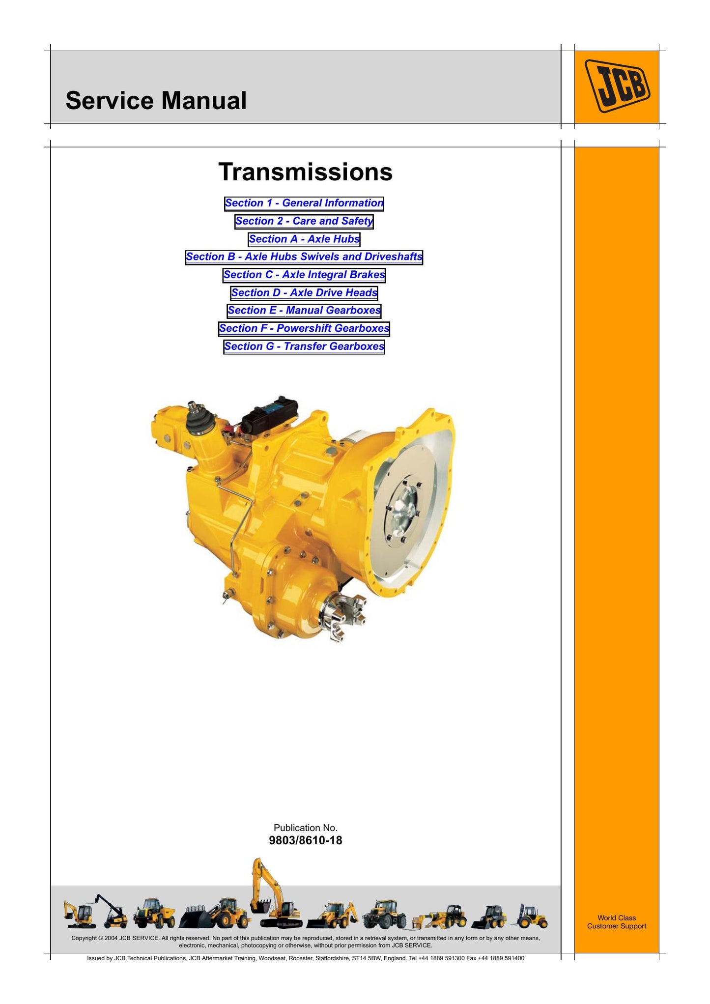 JCB 2CX 3CX 4CX 506-55 507-42 509-42 510-55 515-40 520-40 524-50 527-55 921 926 930 940 414S 416S 416HT Backhoe Loader Wheel Loader Telehandler Factory Workshop Service Manual 9803/8610