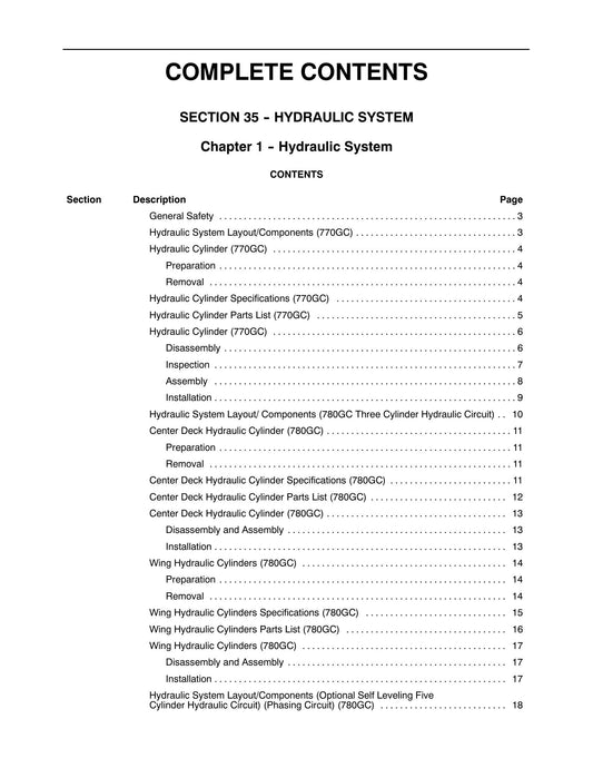 770GC 780GC Cutter Factory Workshop Service Manual