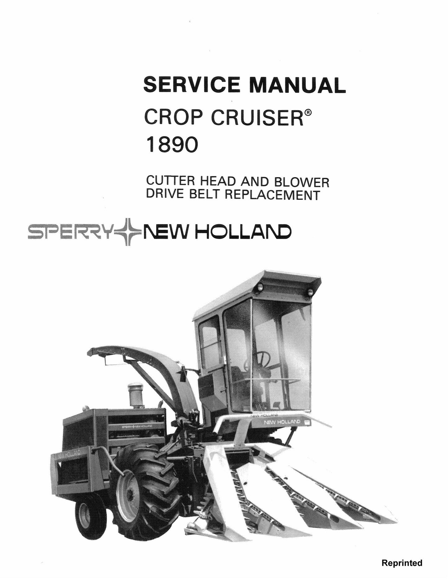 Sperry New Holland 1890 Forage Harvester Factory Workshop Service Manual