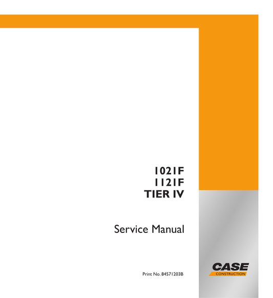 CASE 1021F 1121F Wheel Loader Factory Workshop Service Manual 84571203B
