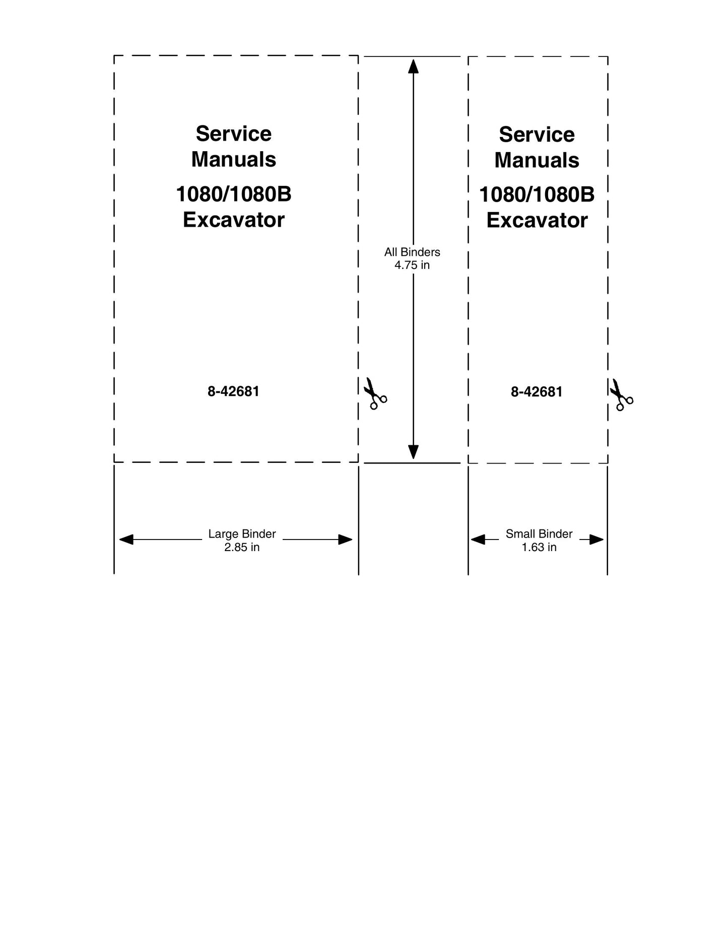 CASE 1080 1080B Excavator Factory Workshop Service Manual 8-42681