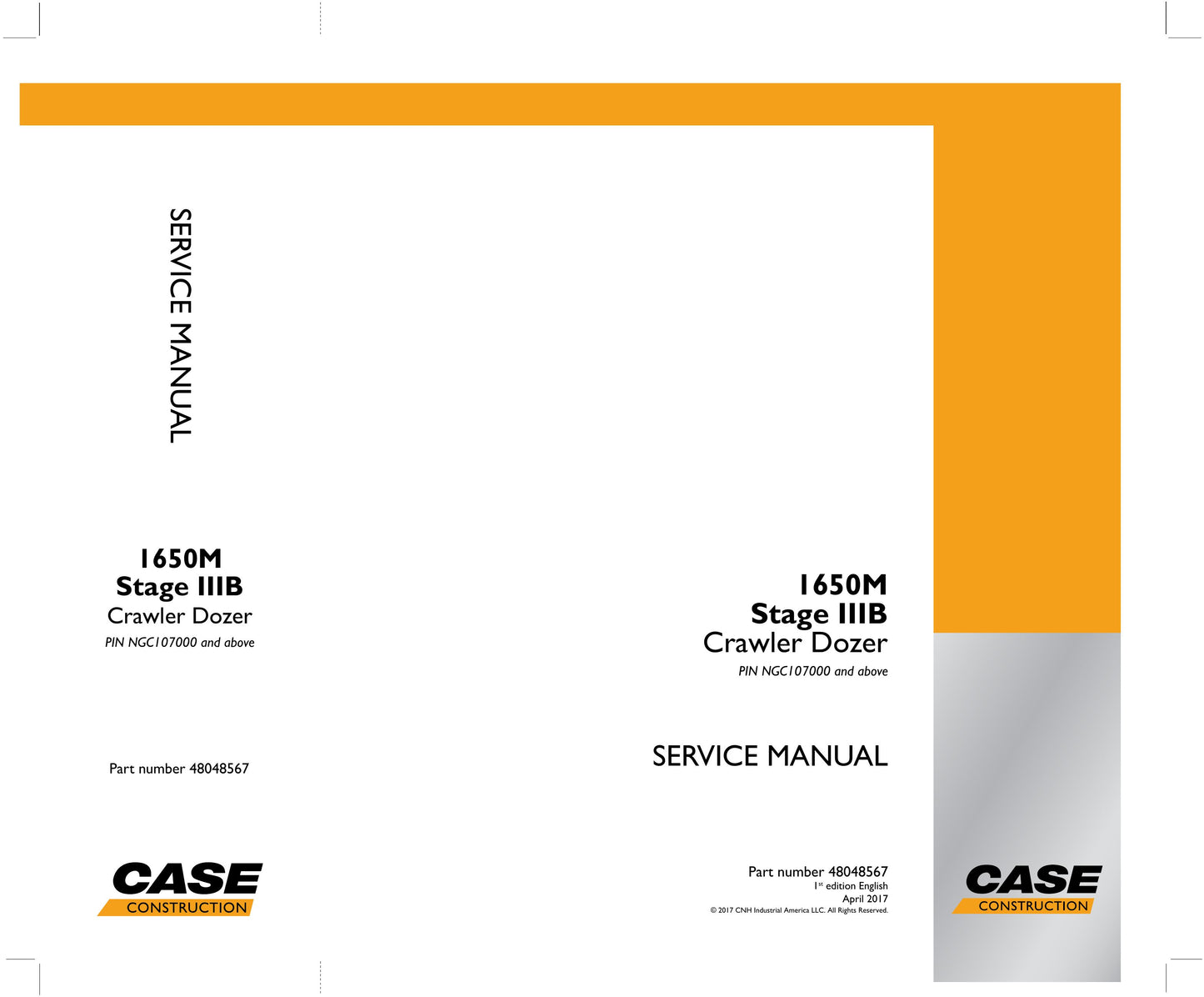 CASE 1650M Crawler Dozer Factory Workshop Service Manual 48048567