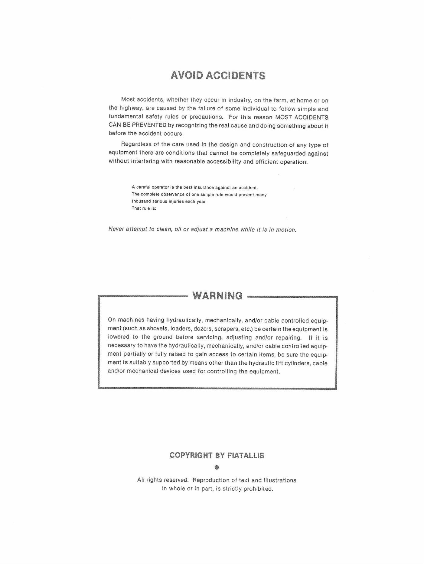 FIATALLIS FR10 FR12 FR15 Wheel Loader Factory Workshop Service Manual 73149162