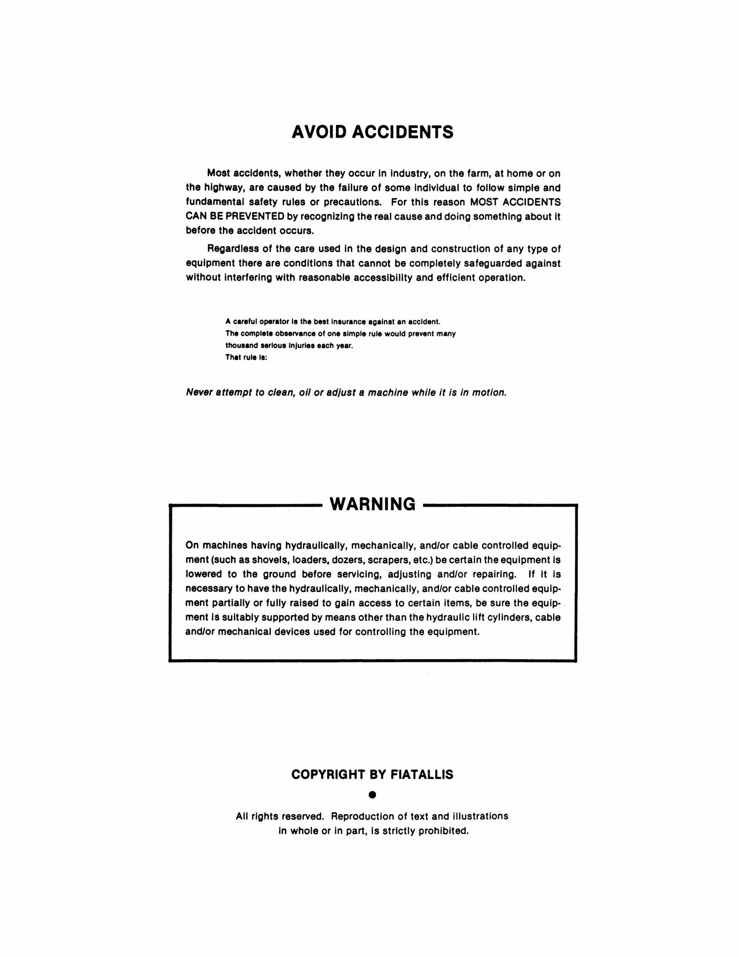 FIAT-ALLIS 21-C 31 41-B Crawler Tractor Factory Workshop Service Manual 73121215