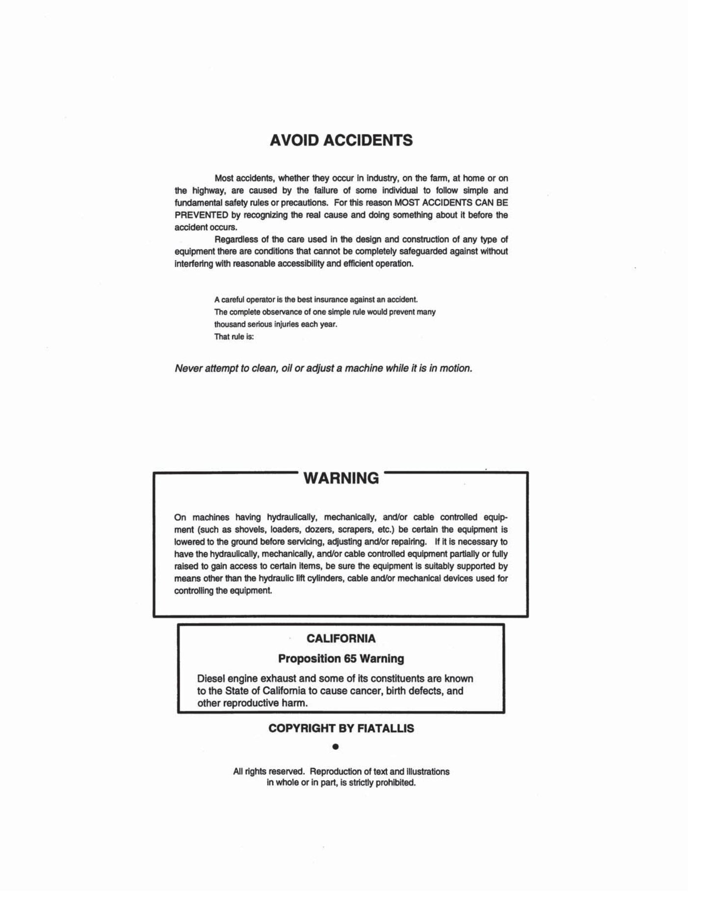 FIATALLIS FX 210 Hydraulic Excavator Factory Workshop Service Manual 604 06 755