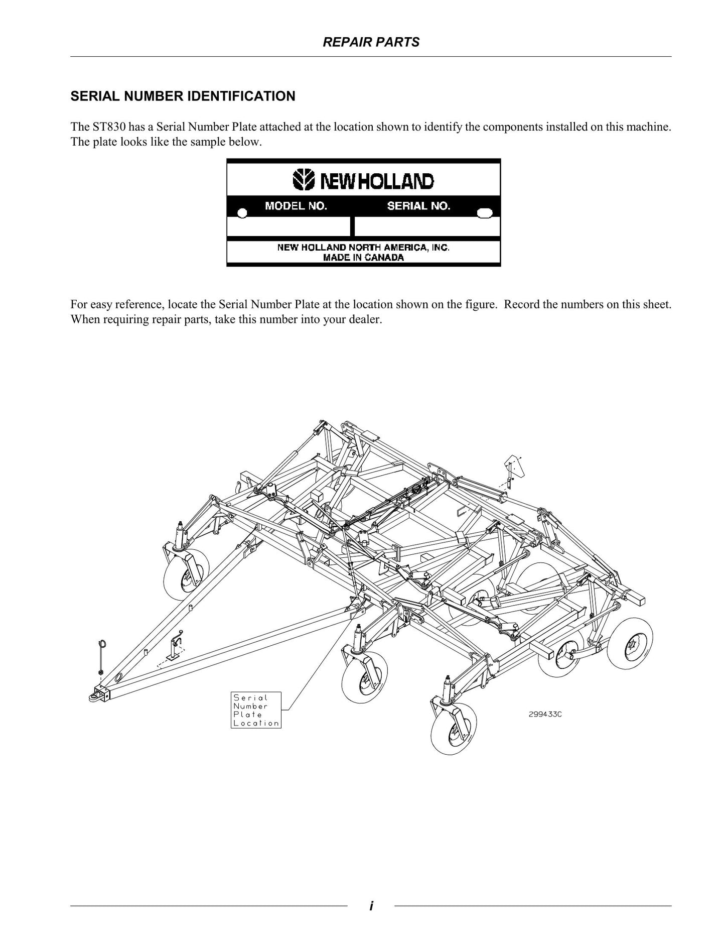 New Holland ST830 Implement Factory Workshop Repair Manual 87012593