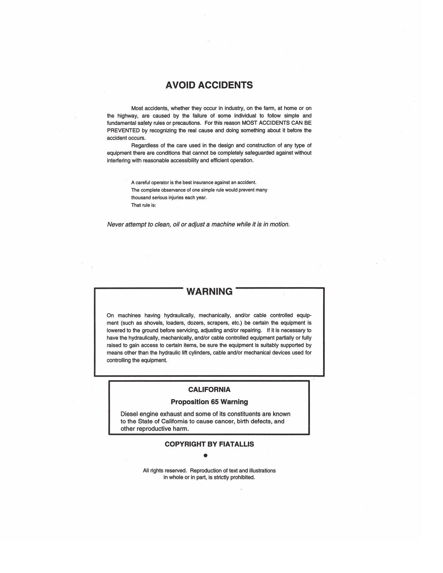 FIATALLIS FH220 Crawler Excavator Factory Workshop Service Manual 73158522